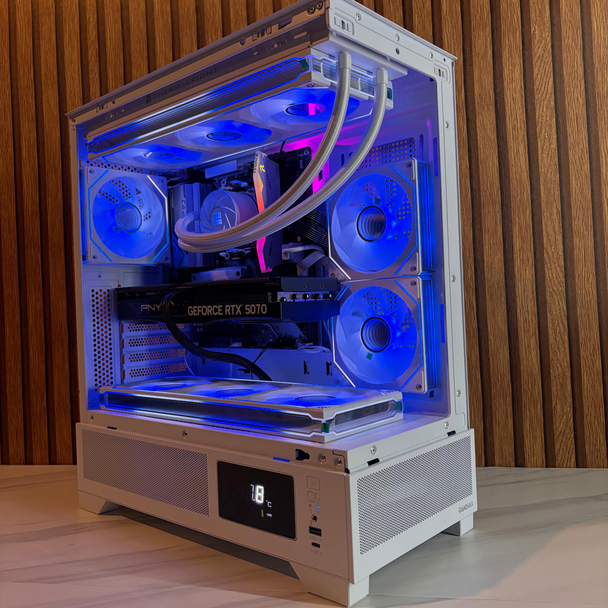 RTX 5070 | RYZEN 5 9600X | 16GB DDR5 | 1TB NVME | 360MM AIO | windows 11 PRO
