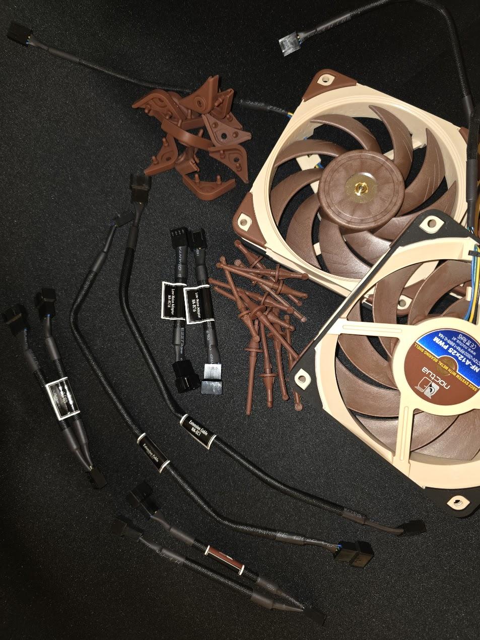 3X Noctua NF-A12x25 PWM, Premium Quiet Fan, 4-Pin (120mm, Brown)