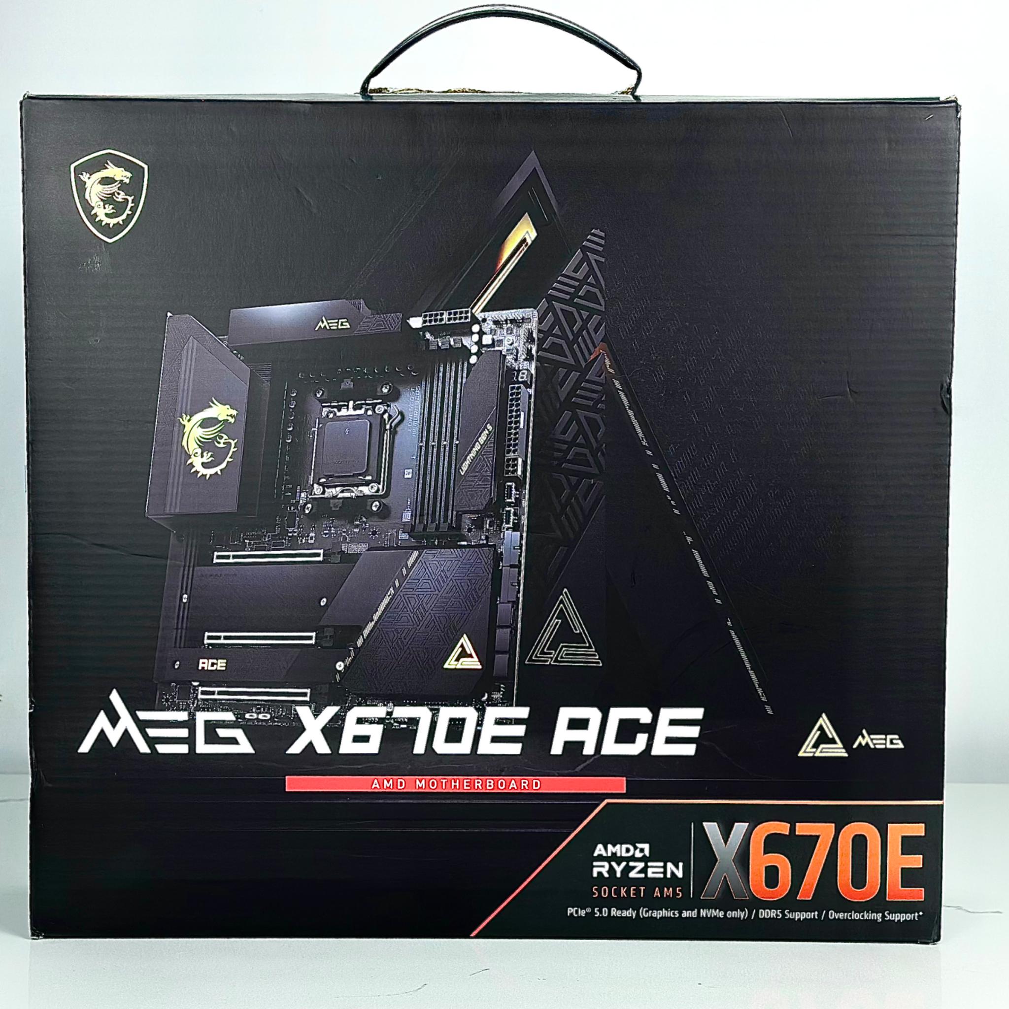 MSI MEG X670E ACE Gaming Motherboard, AM5, DDR5, PCIe 5.0, M.2, Wi-Fi 6E, Bluetooth 5.3, EATX