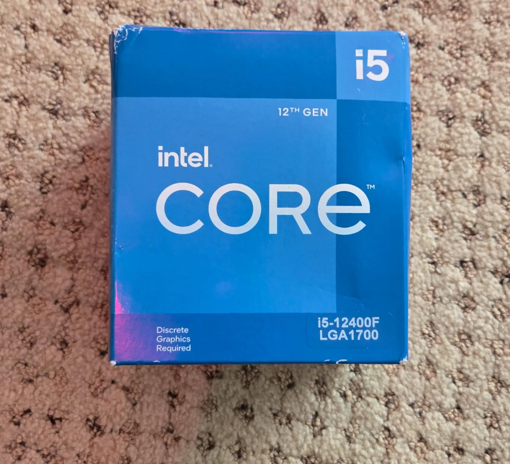 Intel Core i5-12400F Alder Lake CPU LGA 1700 2.5 GHz 6-Core 65W - NIB Sealed