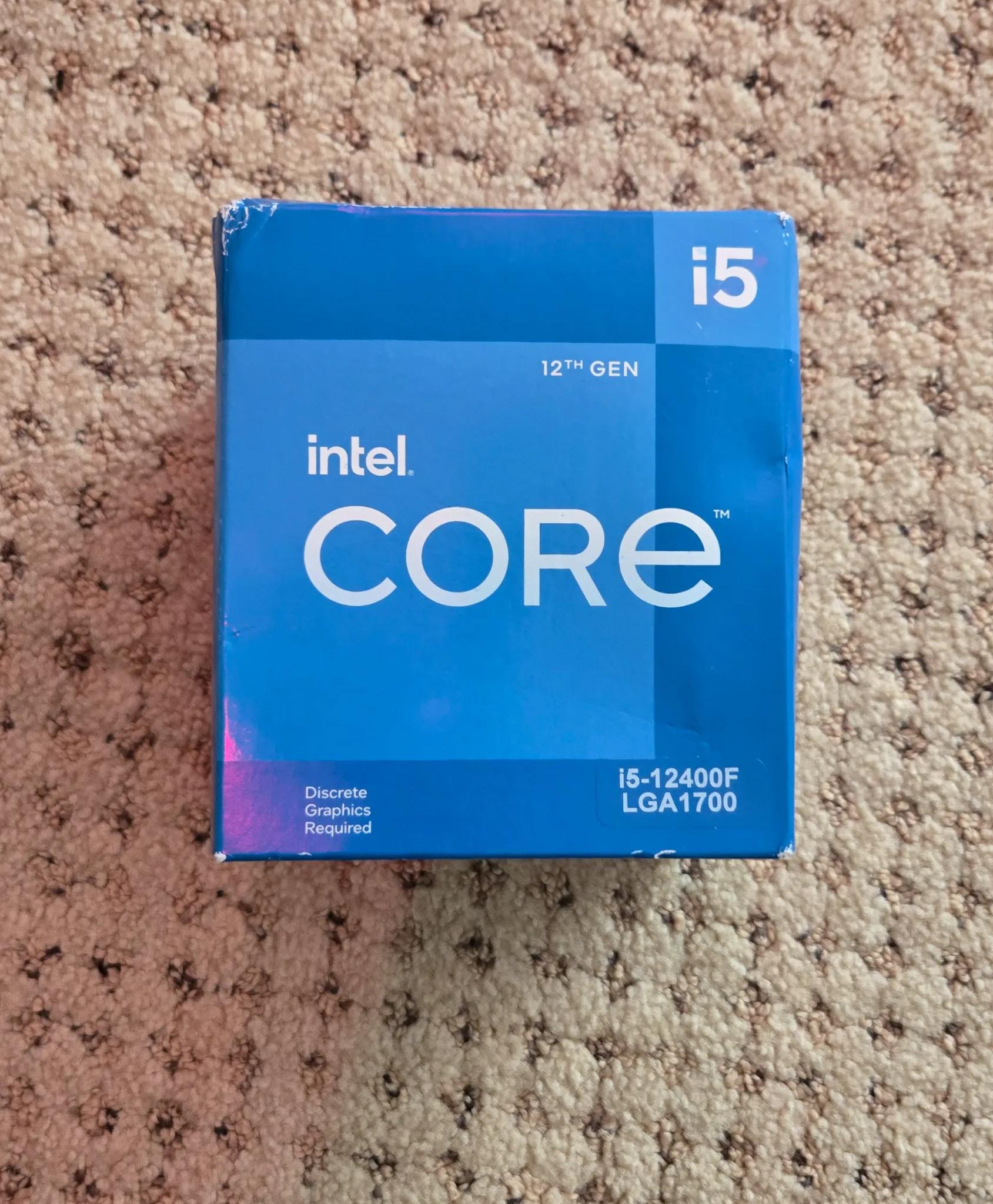 Intel Core i5-12400F Alder Lake CPU LGA 1700 2.5 GHz 6-Core 65W - NIB Sealed