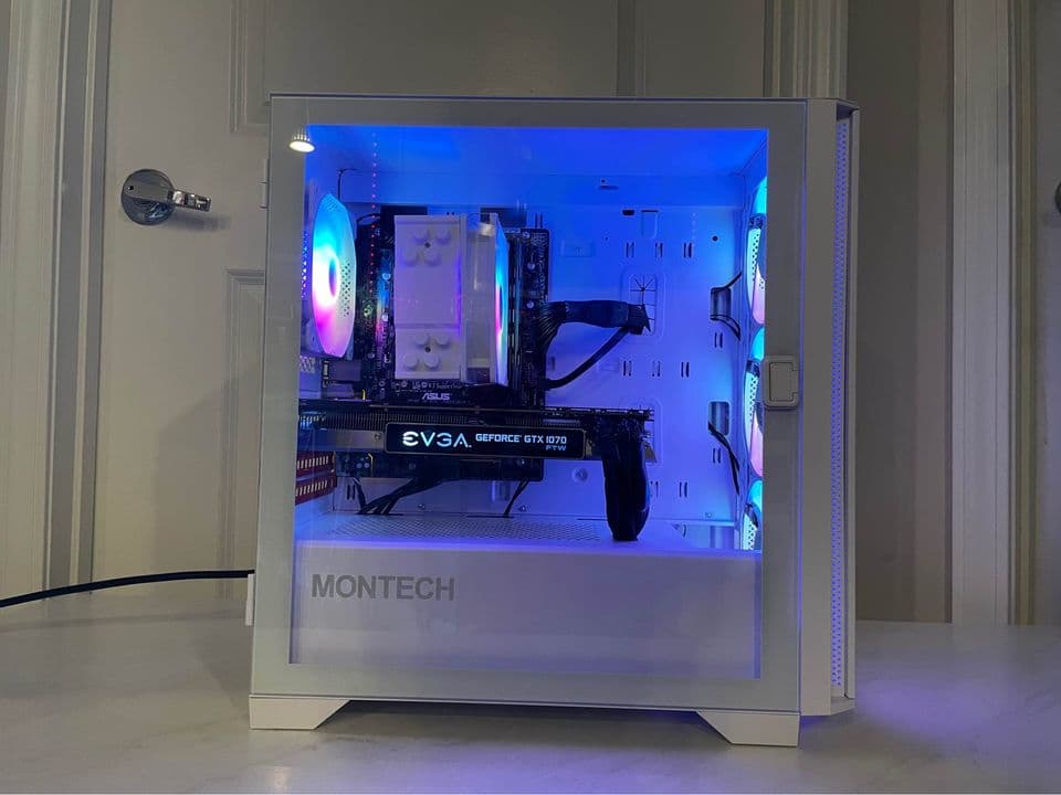 Custom RGB Gaming PC - Intel Core i7 -16GB RAM - Nvidia GeForce GTX 1070 - Windows 10 Pro Computer