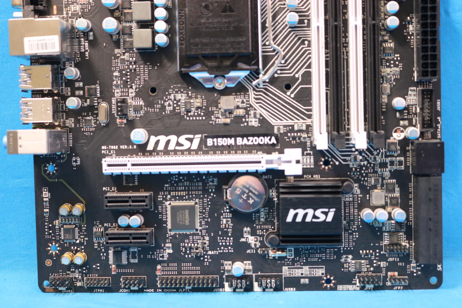 MSI B150M Bazooka Intel LGA1151/Socket H4 DDR4 MicroATX Desktop Motherboard & I/O - 4157814135