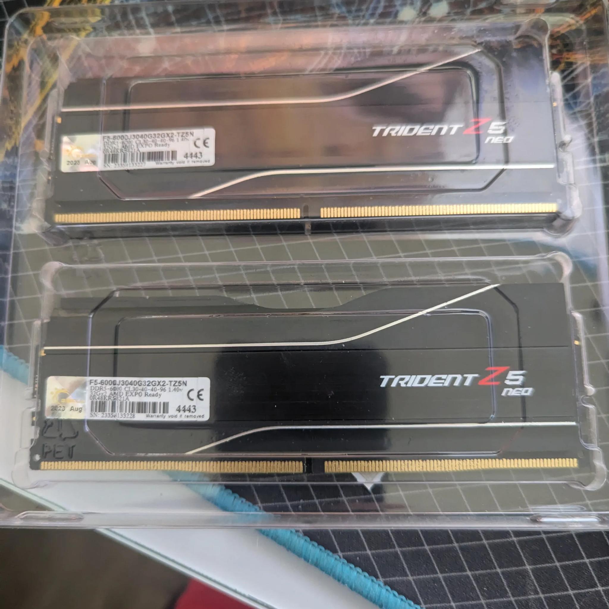 G.SKILL Trident Z5 Neo Series(AMD Expo) DDR5 RAM 64GB 6000MT/s Matte Black No RGB