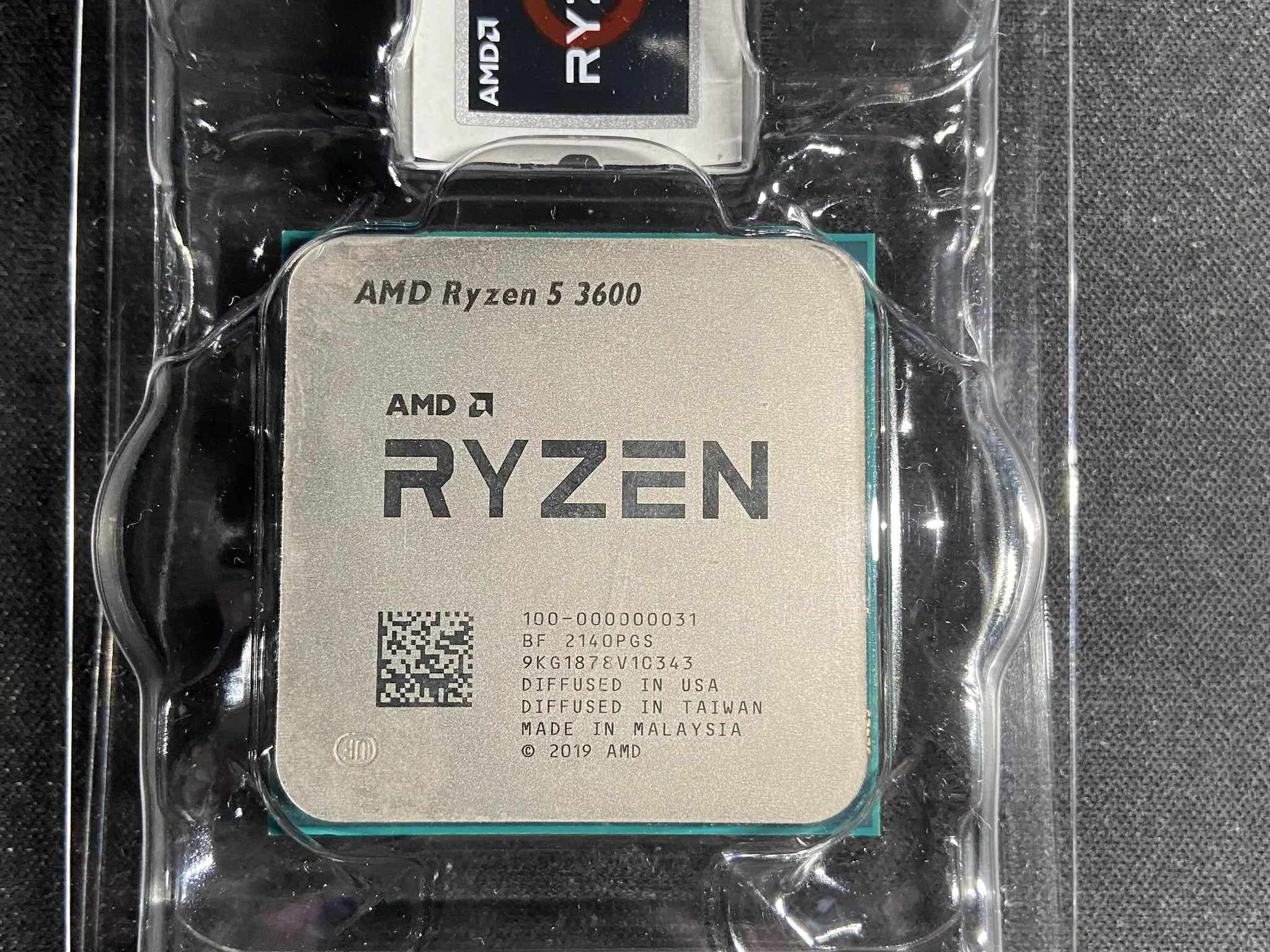 Ryzen 5 3600 with the stock cooler