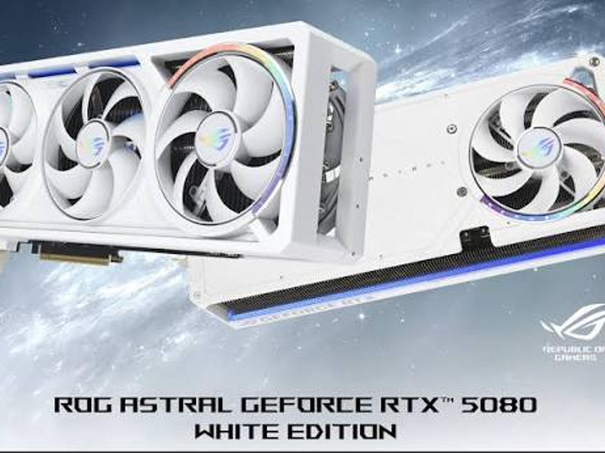 ASUS ROG Astral GeForce RTX 5080 16GB GDDR7 OC Edition WHITE
