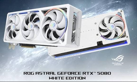 ASUS ROG Astral GeForce RTX 5080 16GB GDDR7 OC Edition WHITE