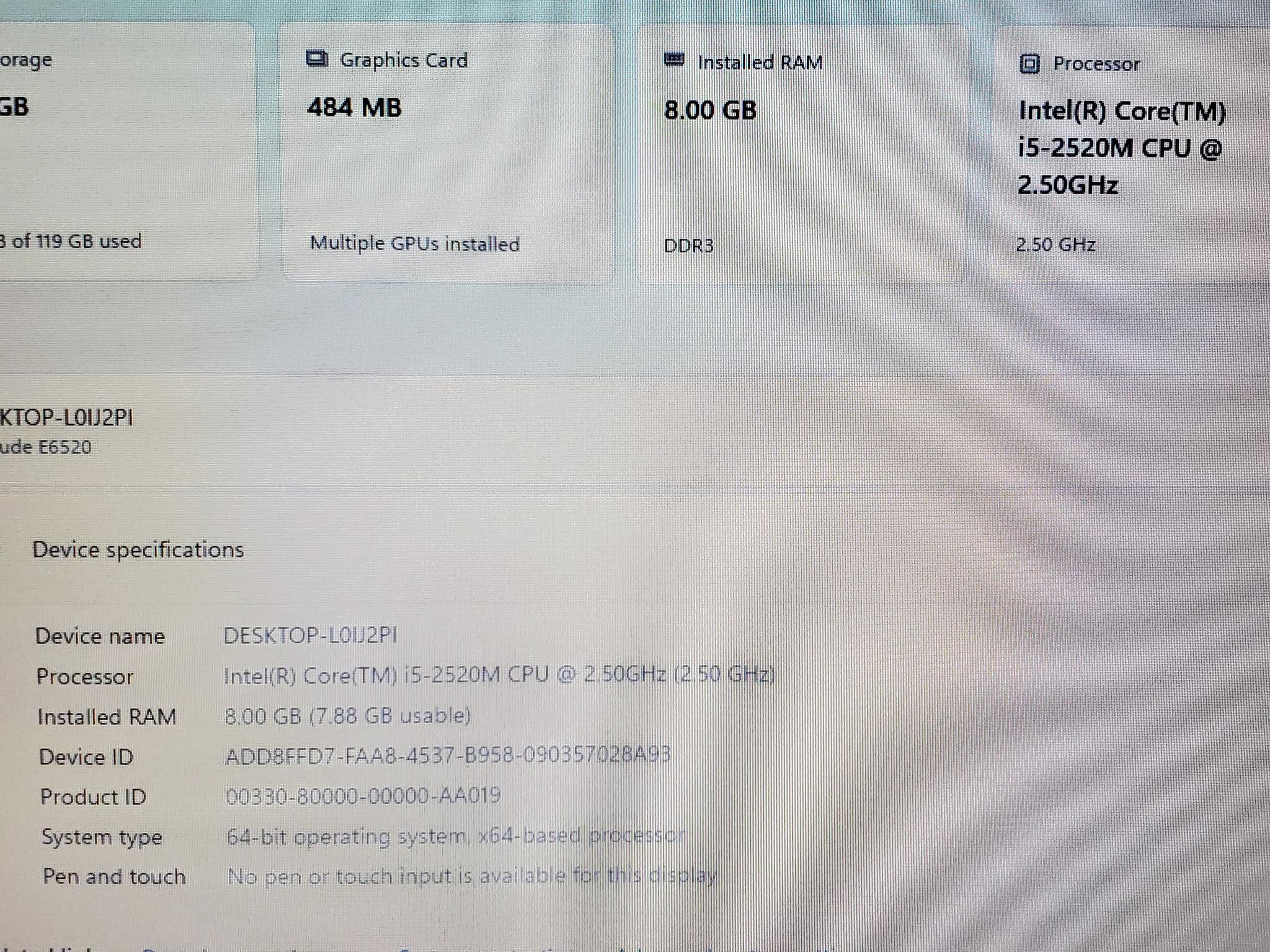 Dell latitude e6520 laptop