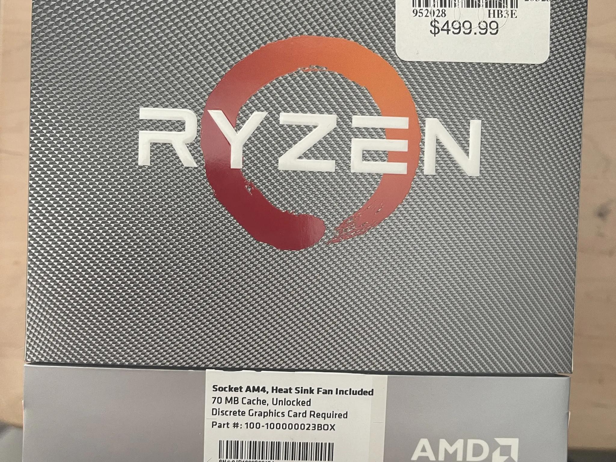 AMD Ryzen 9 3900X 3.8 GHz 12-Core Processor, Used, Original Box