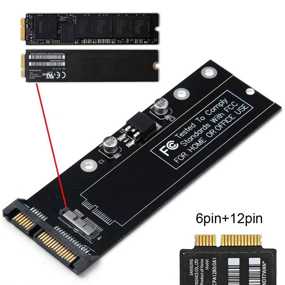 USB 3.0 to 12+6Pin SSD and SATA 22Pin PCB Disk Drive for 2010 2011 MAC Air A1369 A1370 SSD