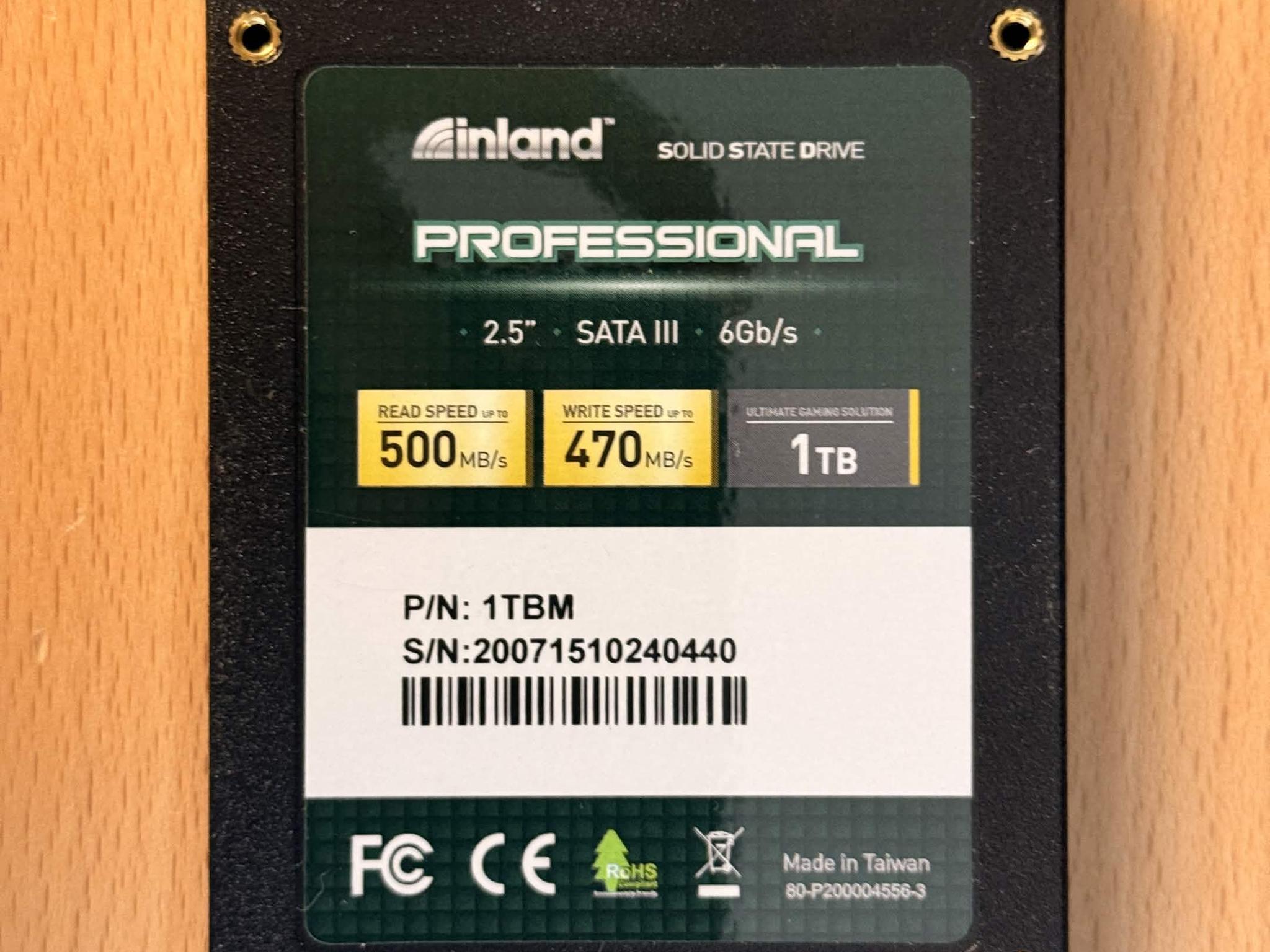 Inland Professional 2.5" SATA SSD 1TB