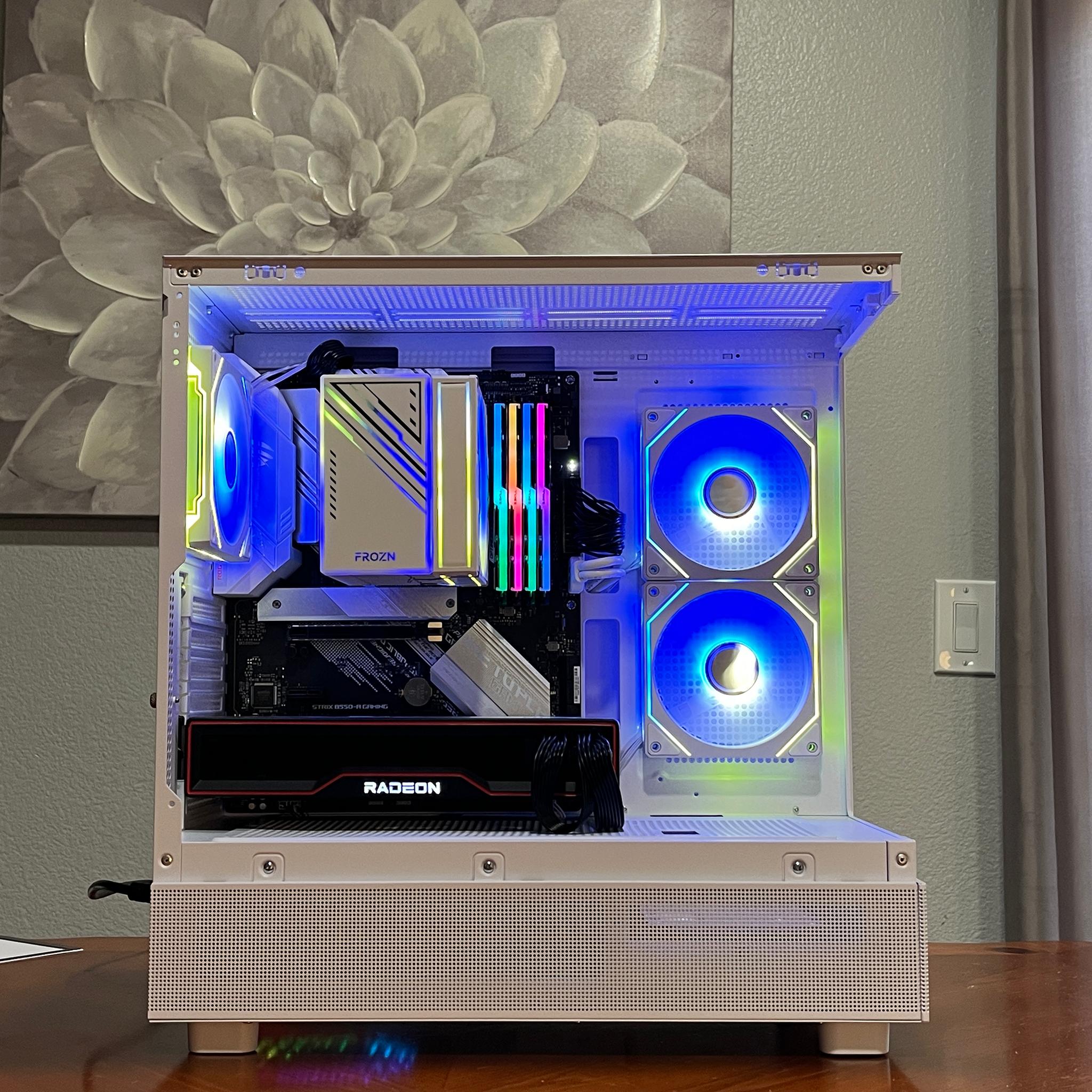 SAPPHIRE RX 6800 XT 16GB, Ryzen 7 5800X, 32GB 3200MHz | White RGB Gaming Computer/PC