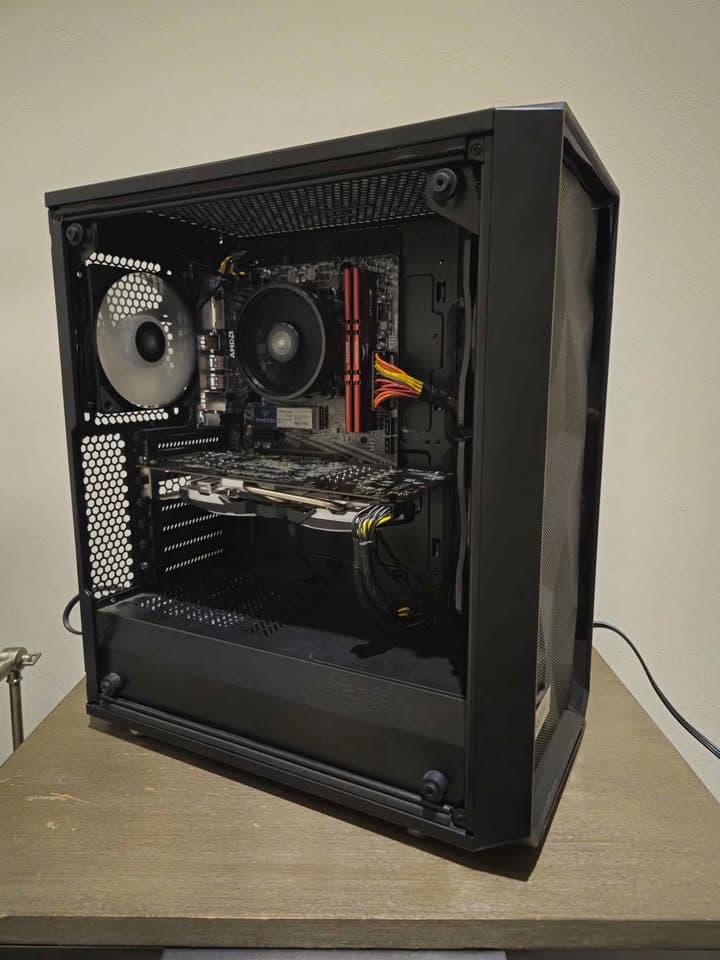 ULTRA BUDGET | RX580, Ryzen 5 2600, 16GB Ram | Black Gaming Computer