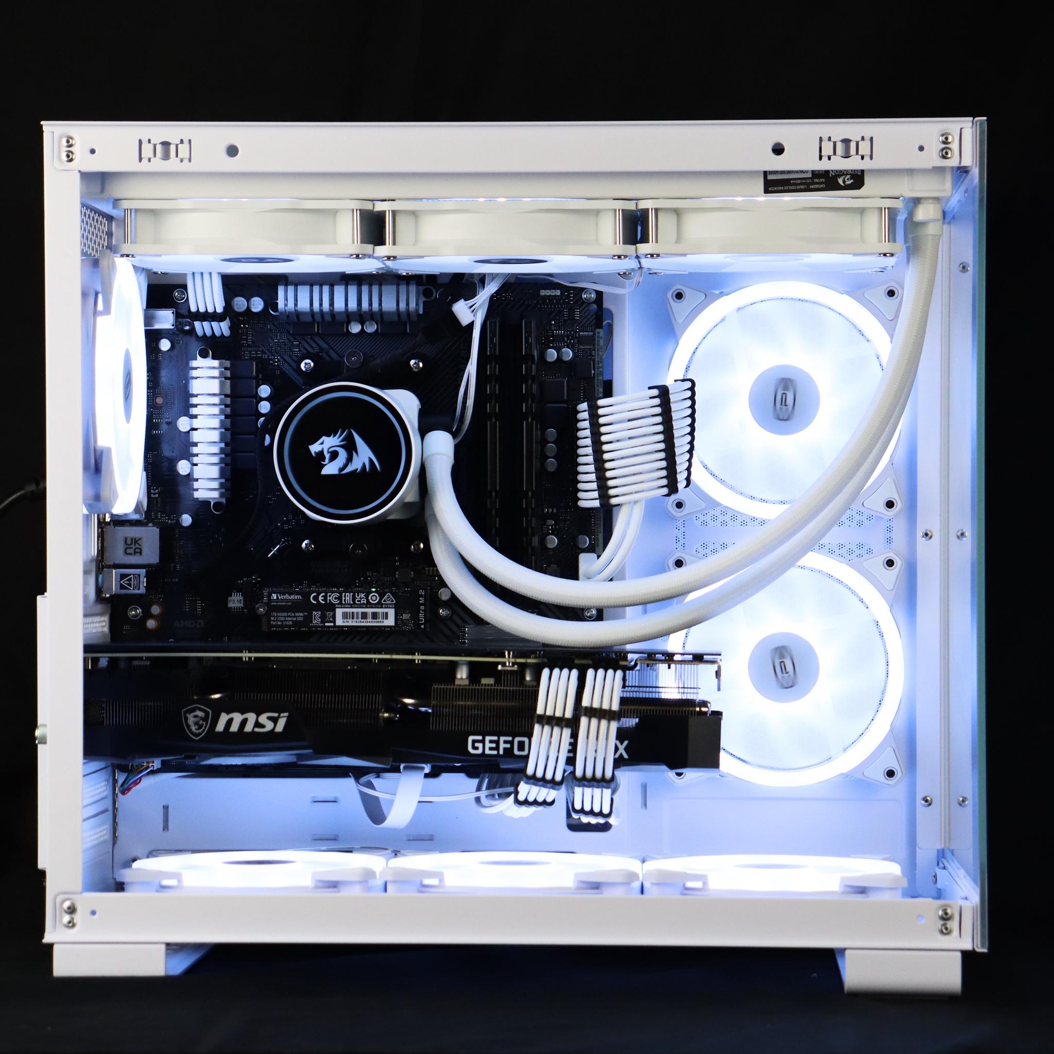 ❄️🧊💎- Whiteout 1440P Gaming PC | RTX 3080, Ryzen 7 5700X, 32GB RAM, 1TB NVMe SSD ❄️🧊💎