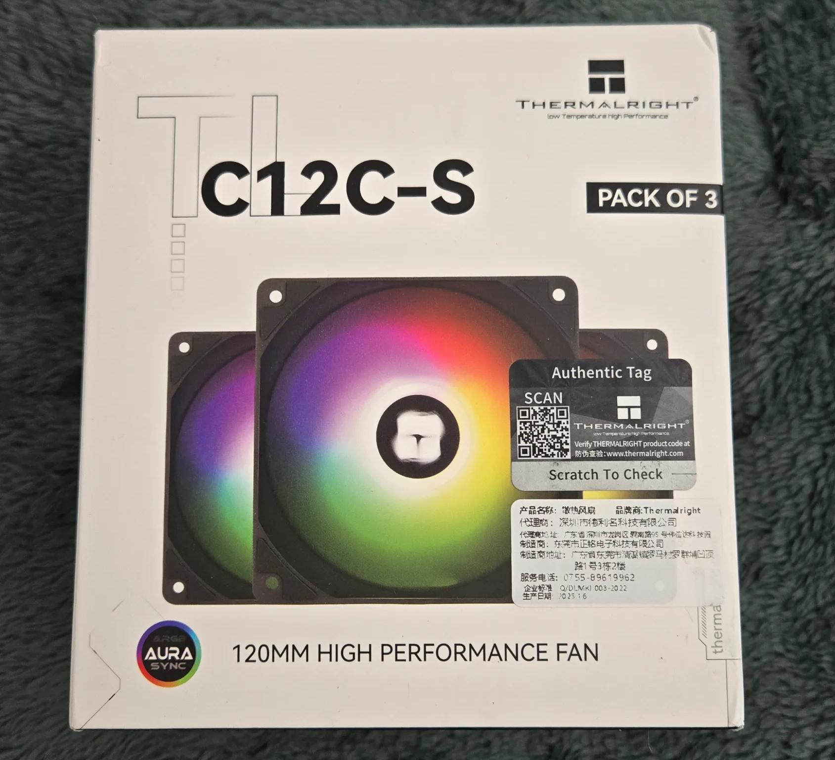6X Thermalright ARGB Case Fans 3 White & 3 Black