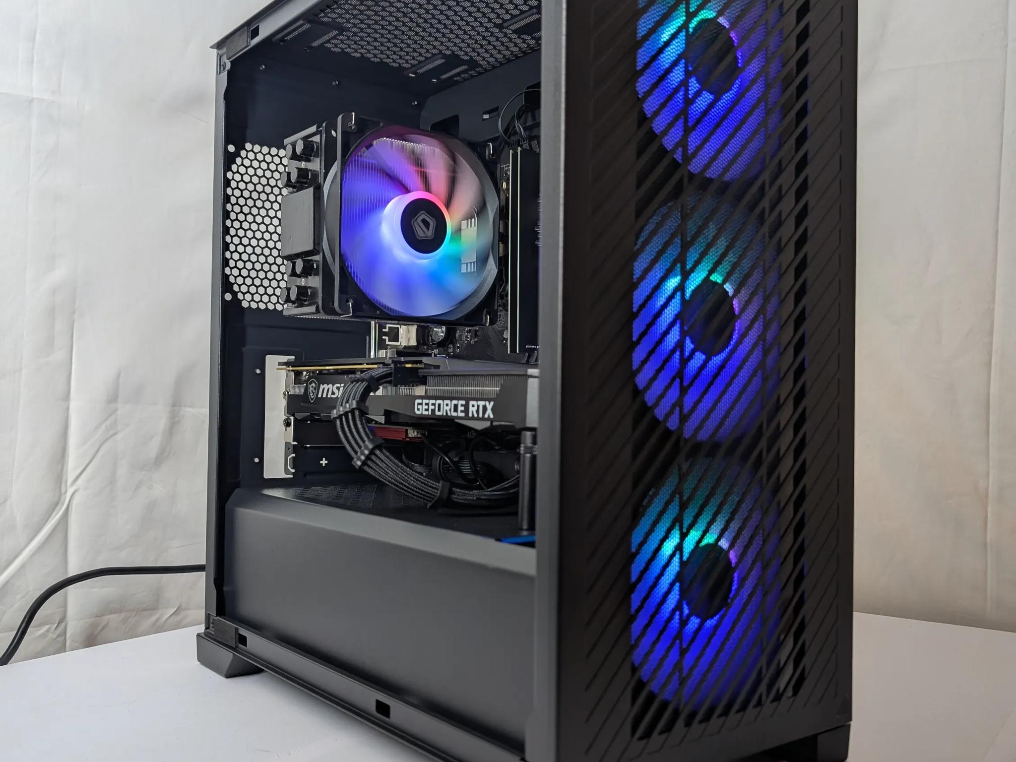 🖤 All-Black Gaming Beast – Ryzen 5 3600 + RTX 3060Ti | Wi-Fi & Bluetooth Ready 🖤