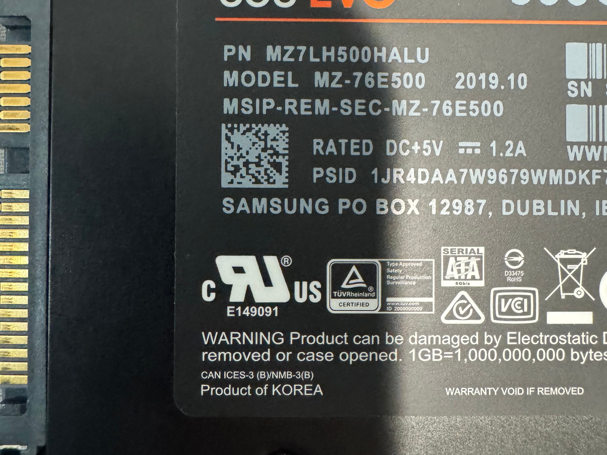 Samsung 860 EVO 500GB SATA SSD