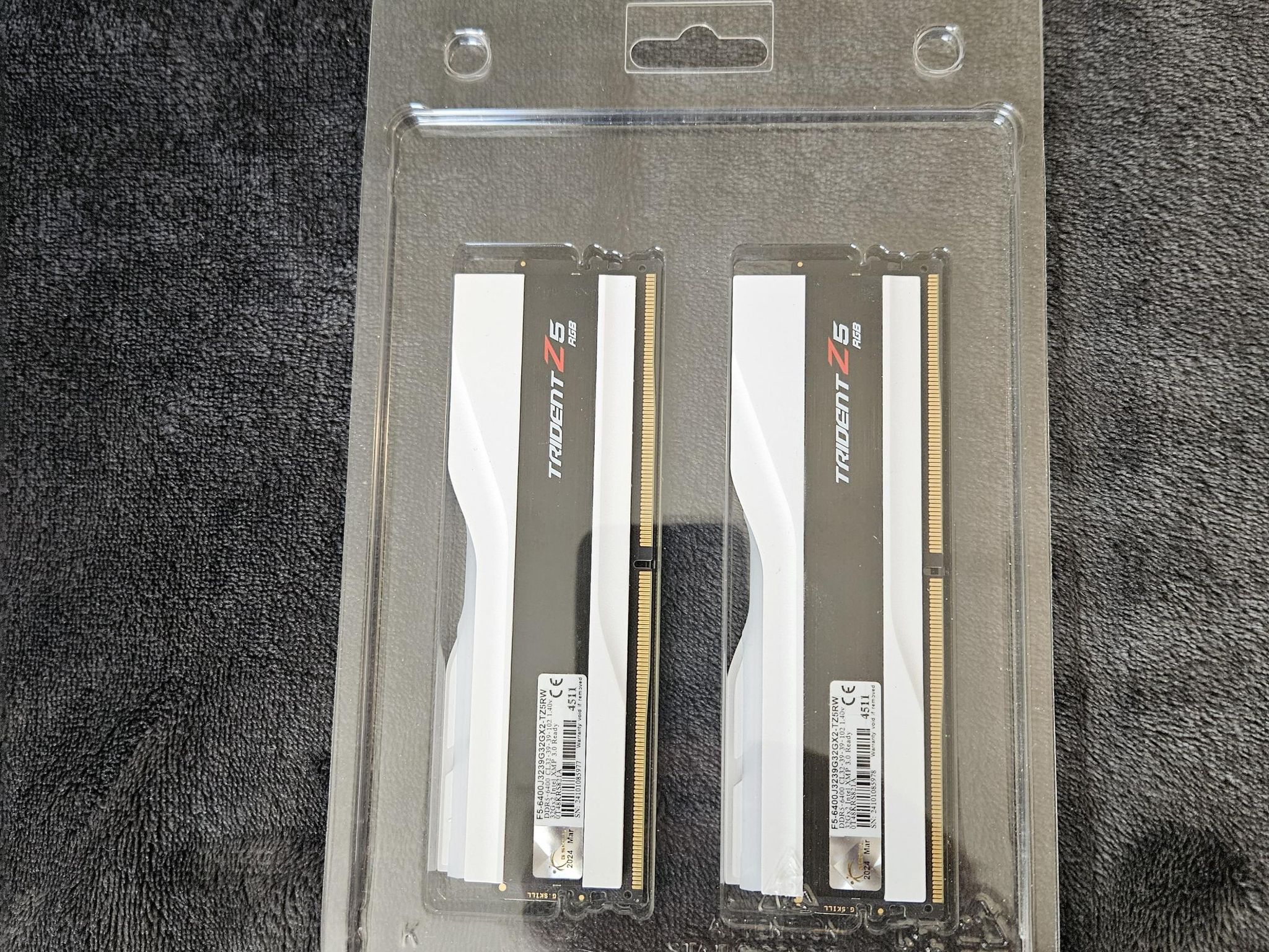 G.SKILL Trident Z5 RGB 64GB (2 x 32GB) 288-Pin PC RAM DDR5 6400 Model F5-6400J3239G32GX2-TZ5RW