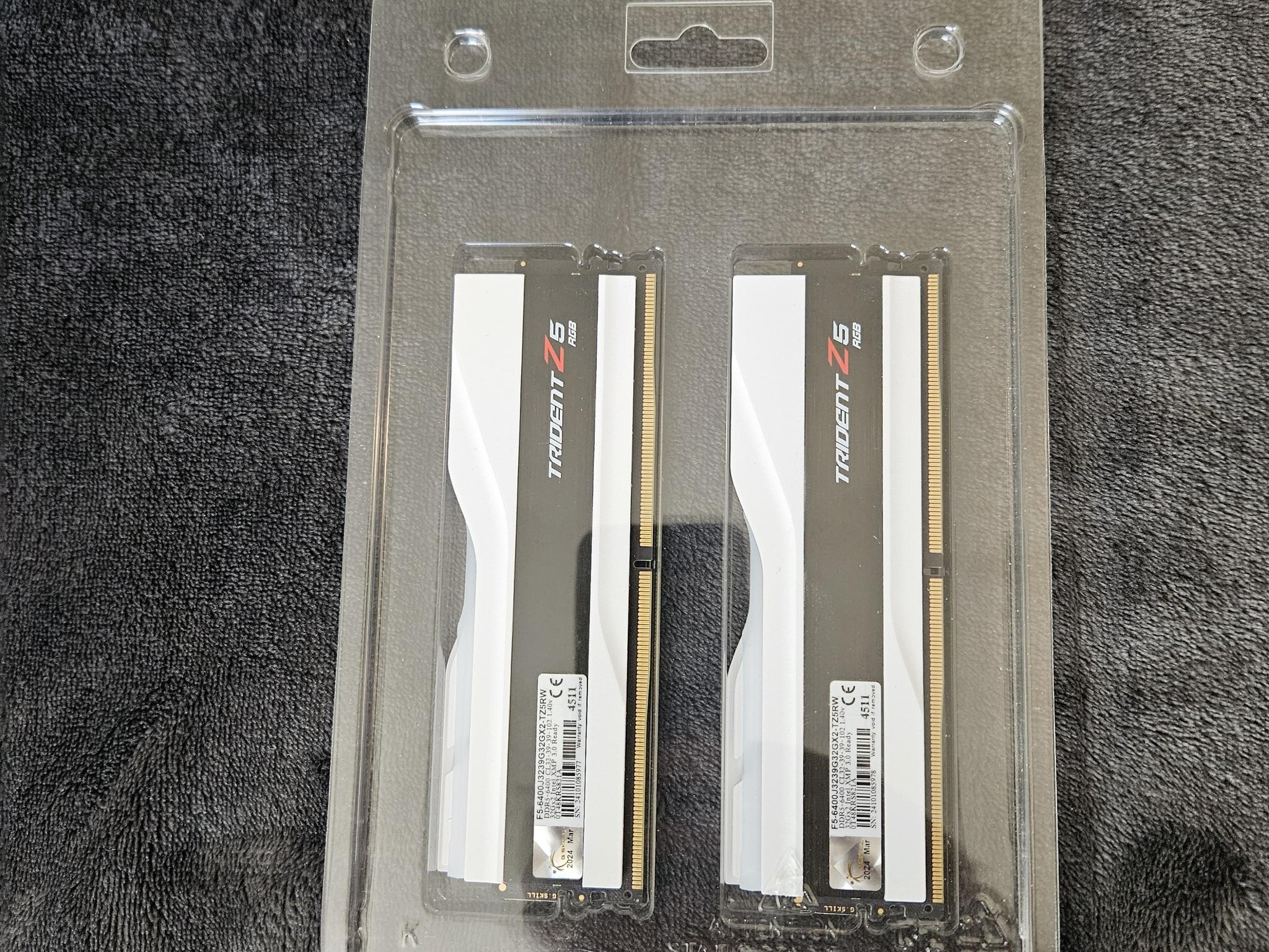 G.SKILL Trident Z5 RGB 64GB (2 x 32GB) 288-Pin PC RAM DDR5 6400 Model F5-6400J3239G32GX2-TZ5RW