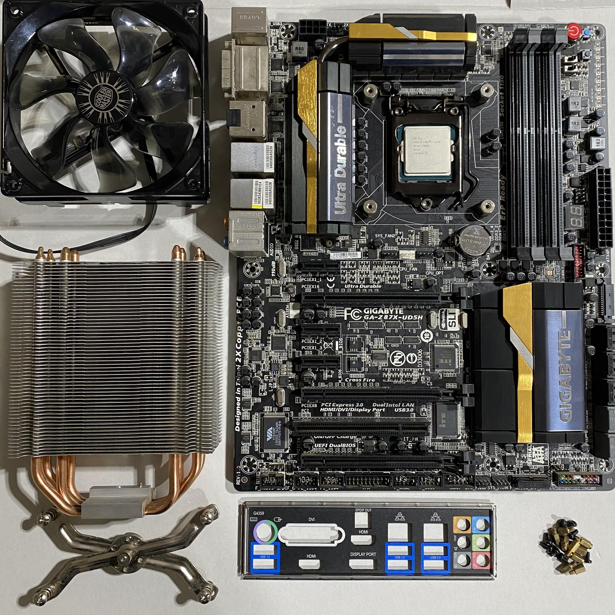 Intel Core i7-4770K CPU + GIGABYTE Motherboard + CPU Cooler Combo