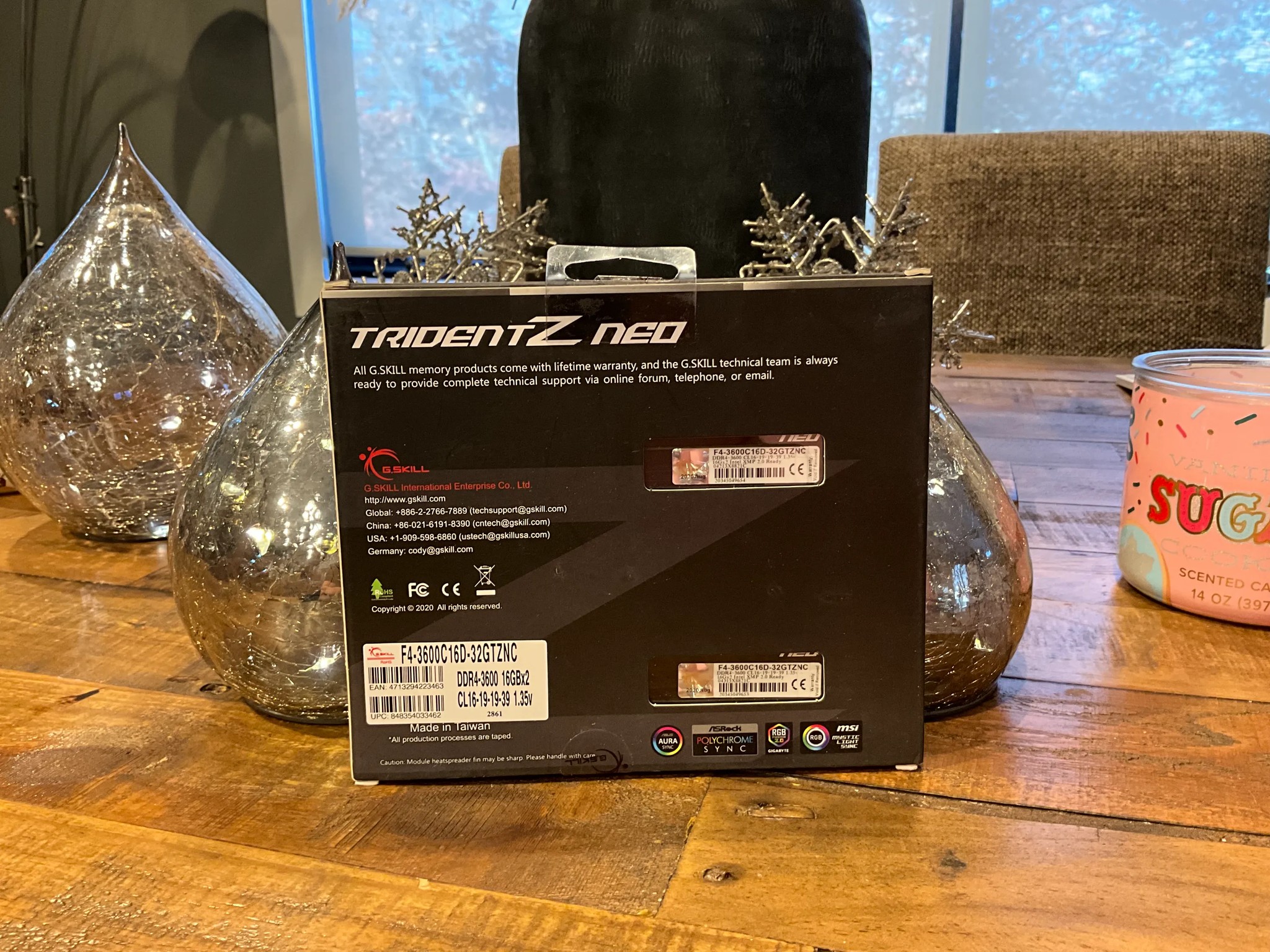 G.SKILL Trident Z Neo (For AMD Ryzen) Series 32GB (2 x 16GB) 288-Pin RGB PC RAM DDR4 3600 BRAND NEW