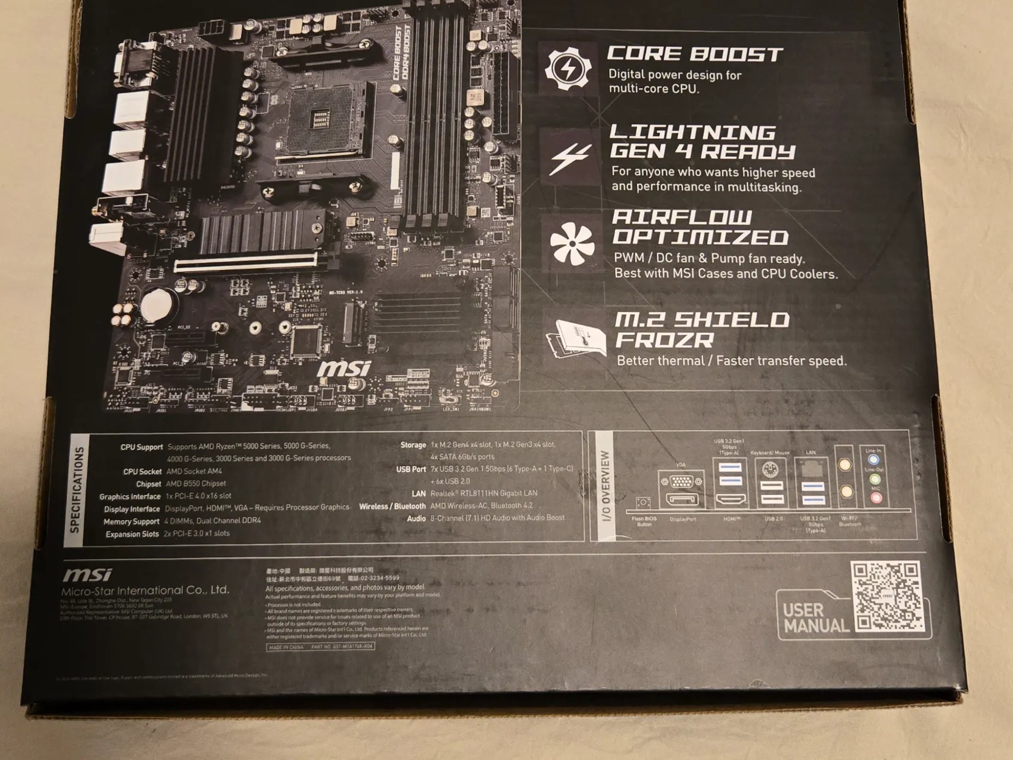 NEW IN BOX MSI B550M || AM4 || m-ATX || PCIE 4.0 || WIFI