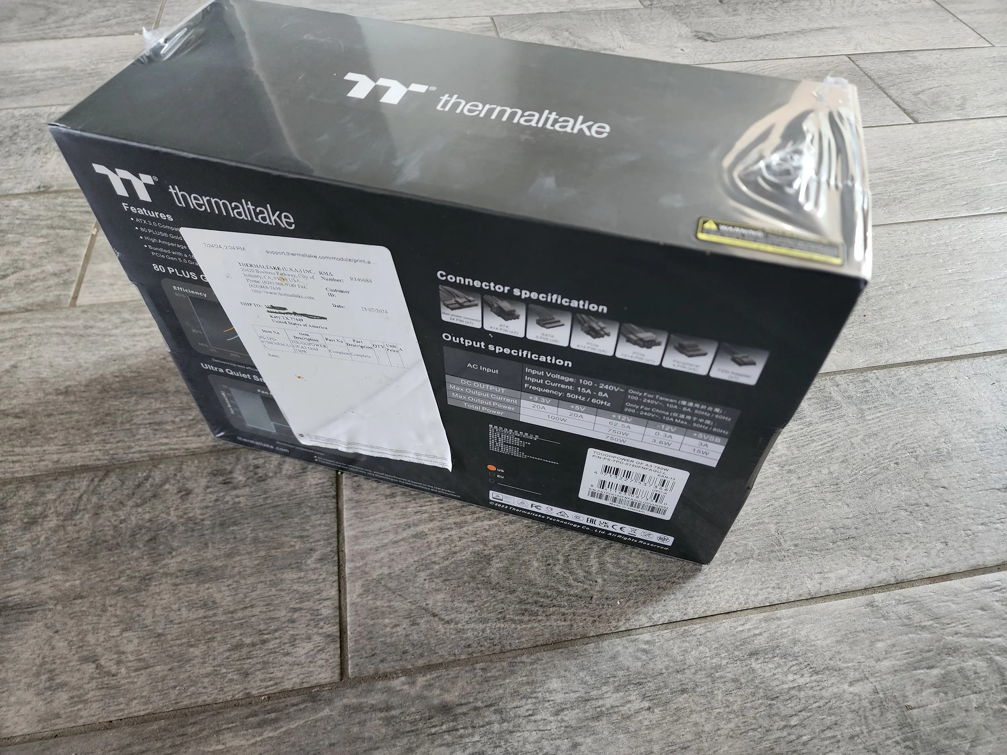 TOUGHPOWER GF A3 750W.  80 PLUS GOLD