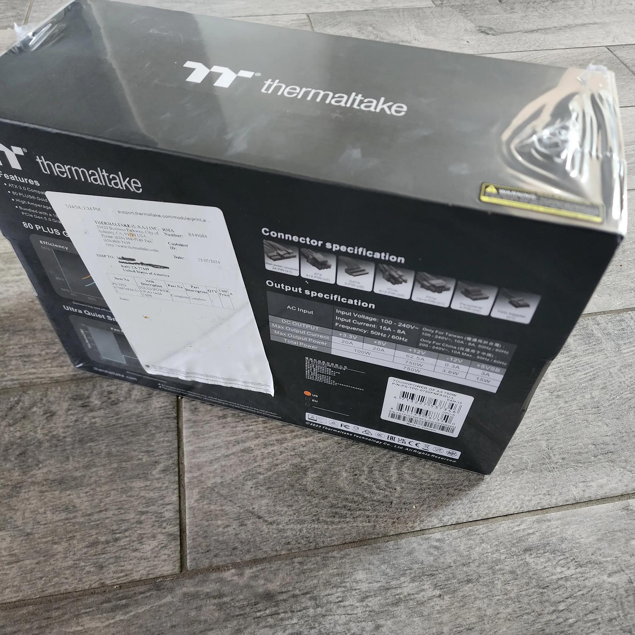 TOUGHPOWER GF A3 750W.  80 PLUS GOLD