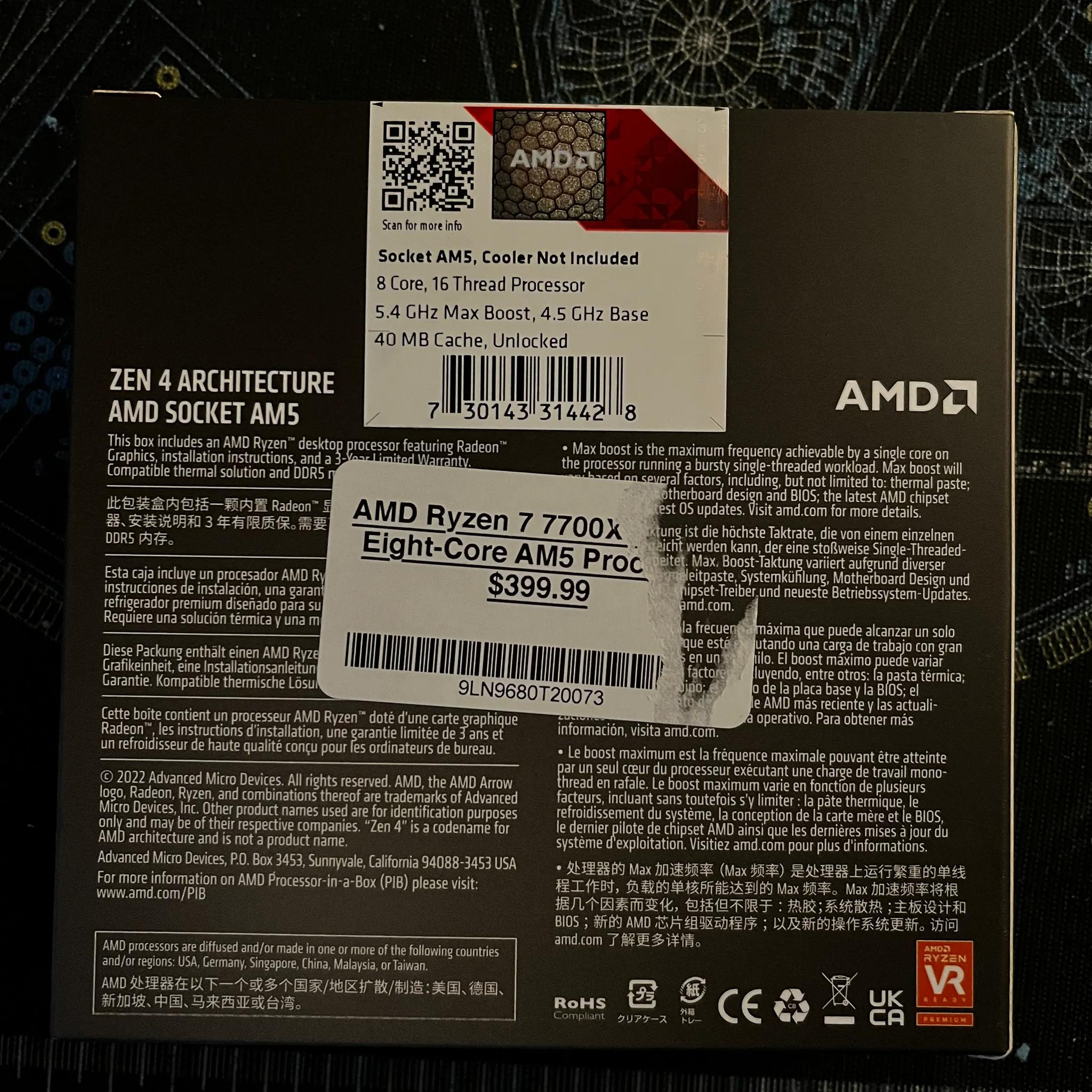 Ryzen 7 7700xx (As NEW/Sealed)