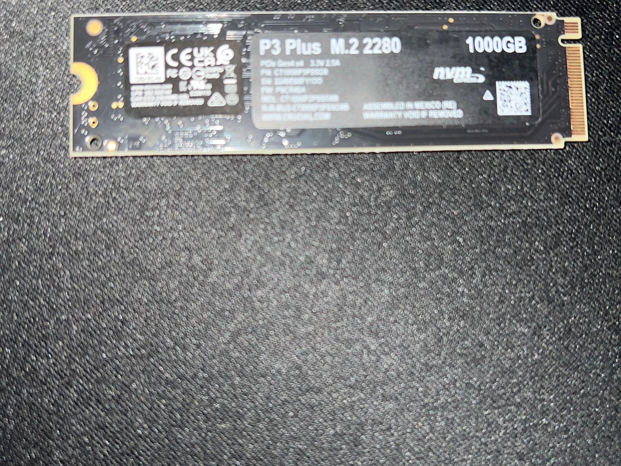 Crucial P3 Plus 1TB nvme drive