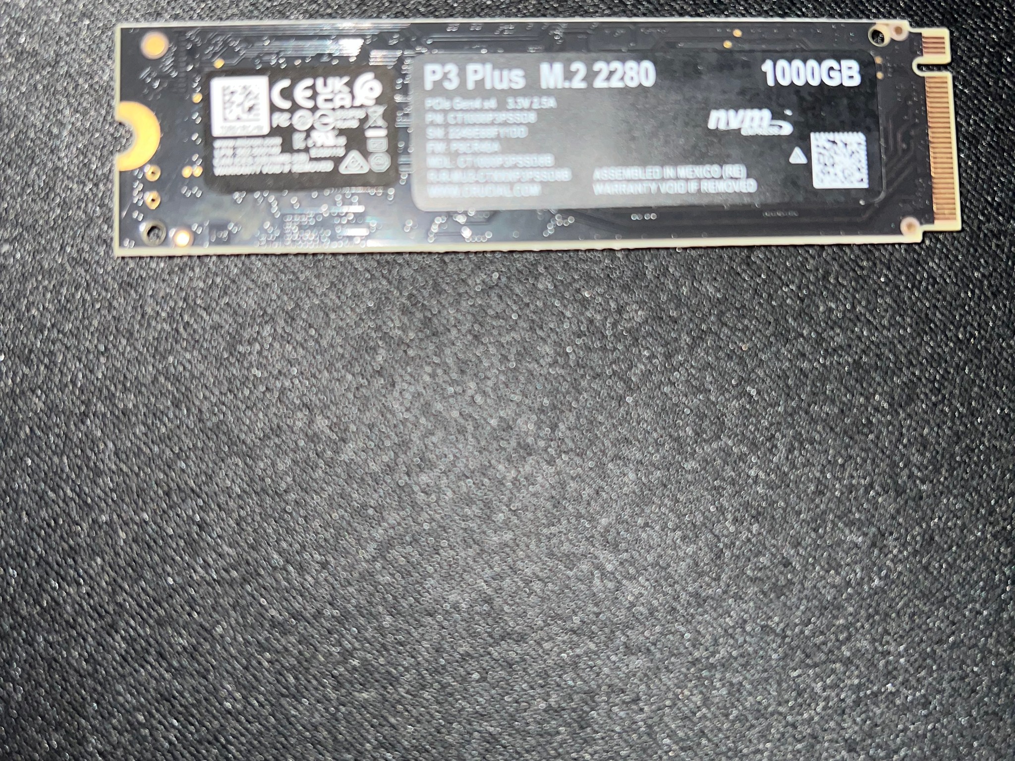 Crucial P3 Plus 1TB nvme drive