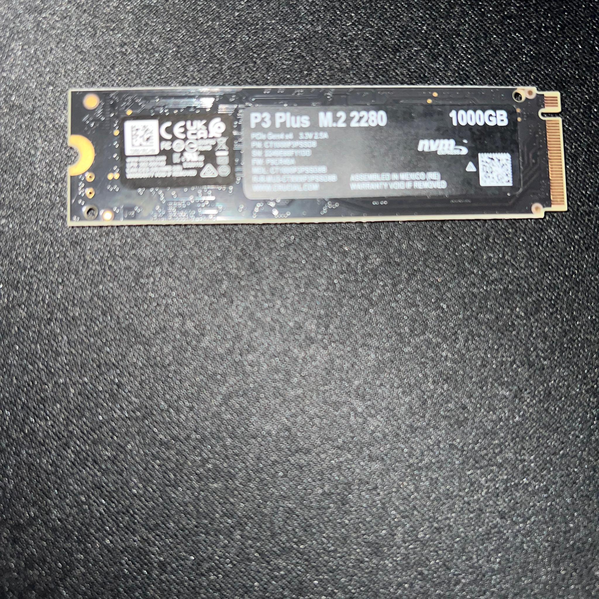 Crucial P3 Plus 1TB nvme drive