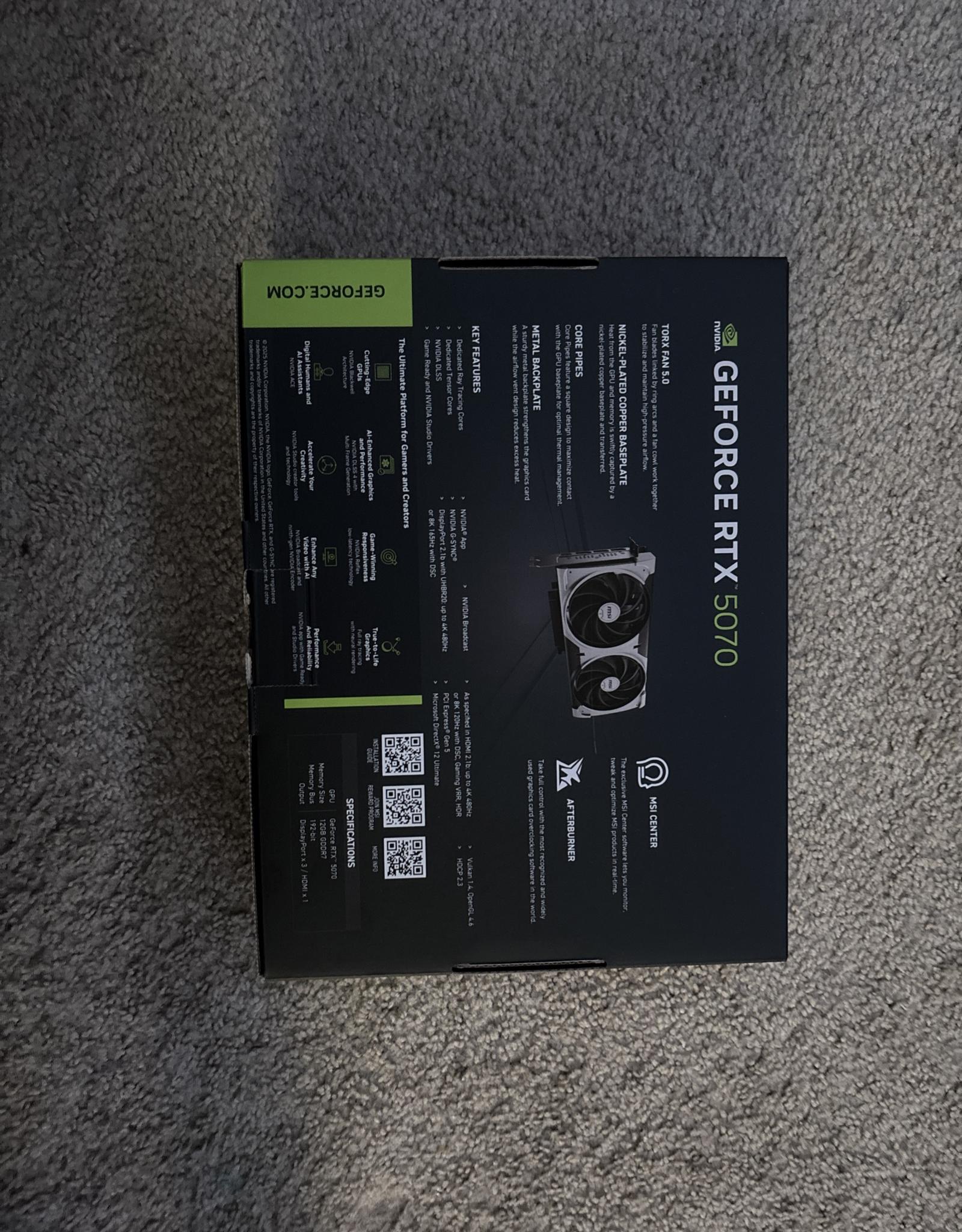 RTX 5070 12GB ventus 2x