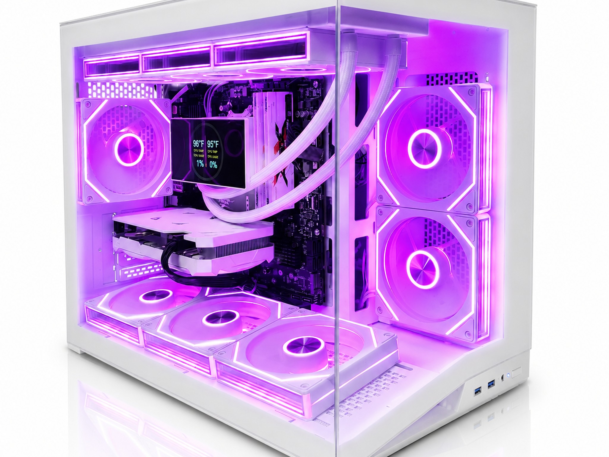White mATX Gaming PC | RTX 4060 | Ryzen 5 5500 | 1TB Gen4 SSD | 360mm IPS AIO