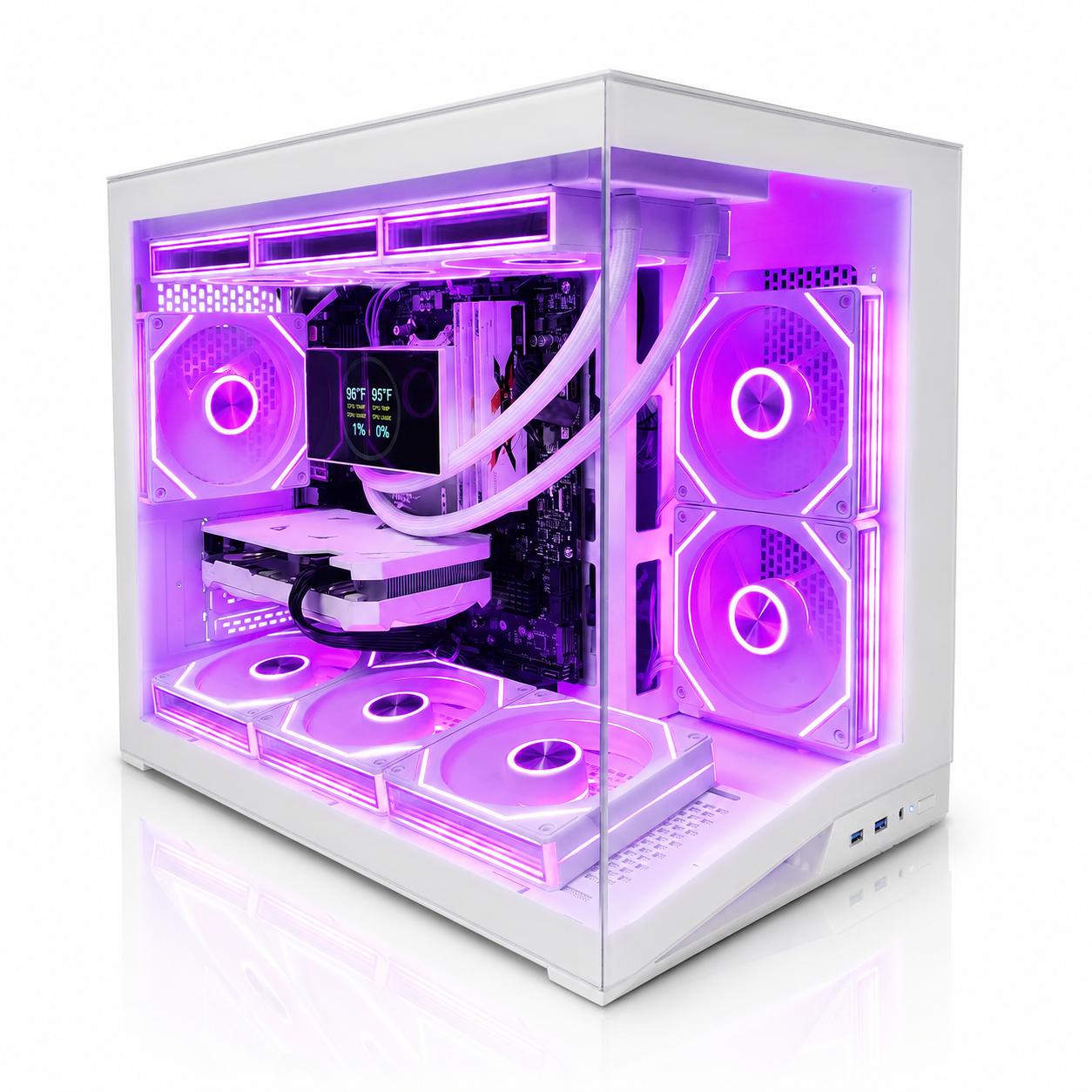 White mATX Gaming PC | RTX 4060 | Ryzen 5 5500 | 1TB Gen4 SSD | 360mm IPS AIO