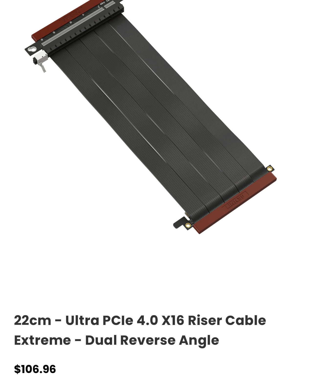 LINKUP - Ultra PCIe 4.0 X16 Riser Cable Gaming PCI Express Gen 4 Dual Reverse Connectors {22 cm} 