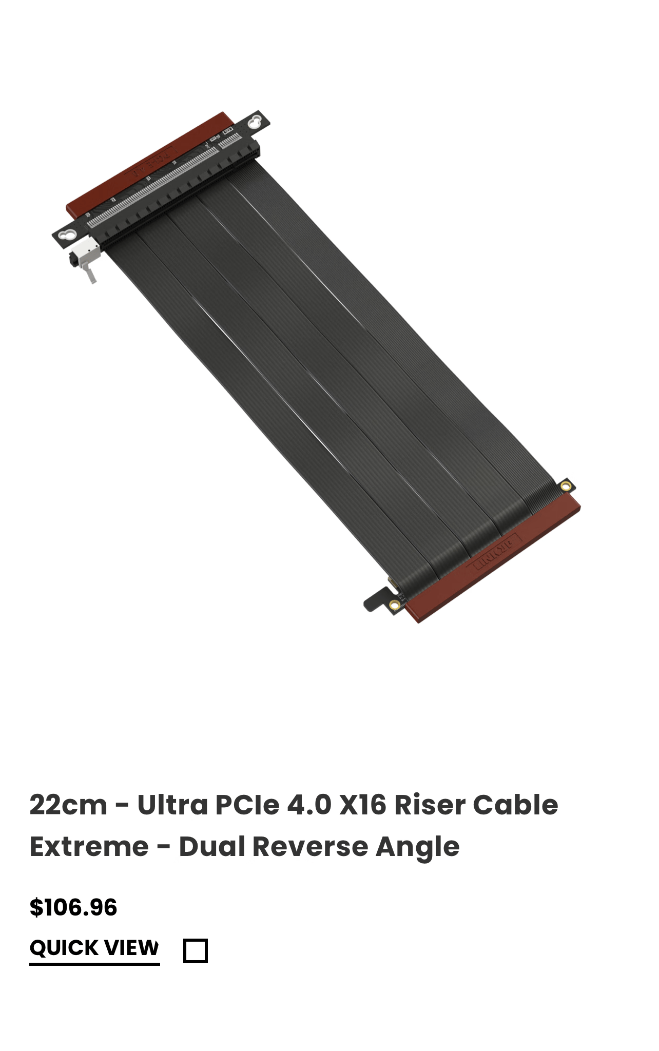 LINKUP - Ultra PCIe 4.0 X16 Riser Cable Gaming PCI Express Gen 4 Dual Reverse Connectors {22 cm} 