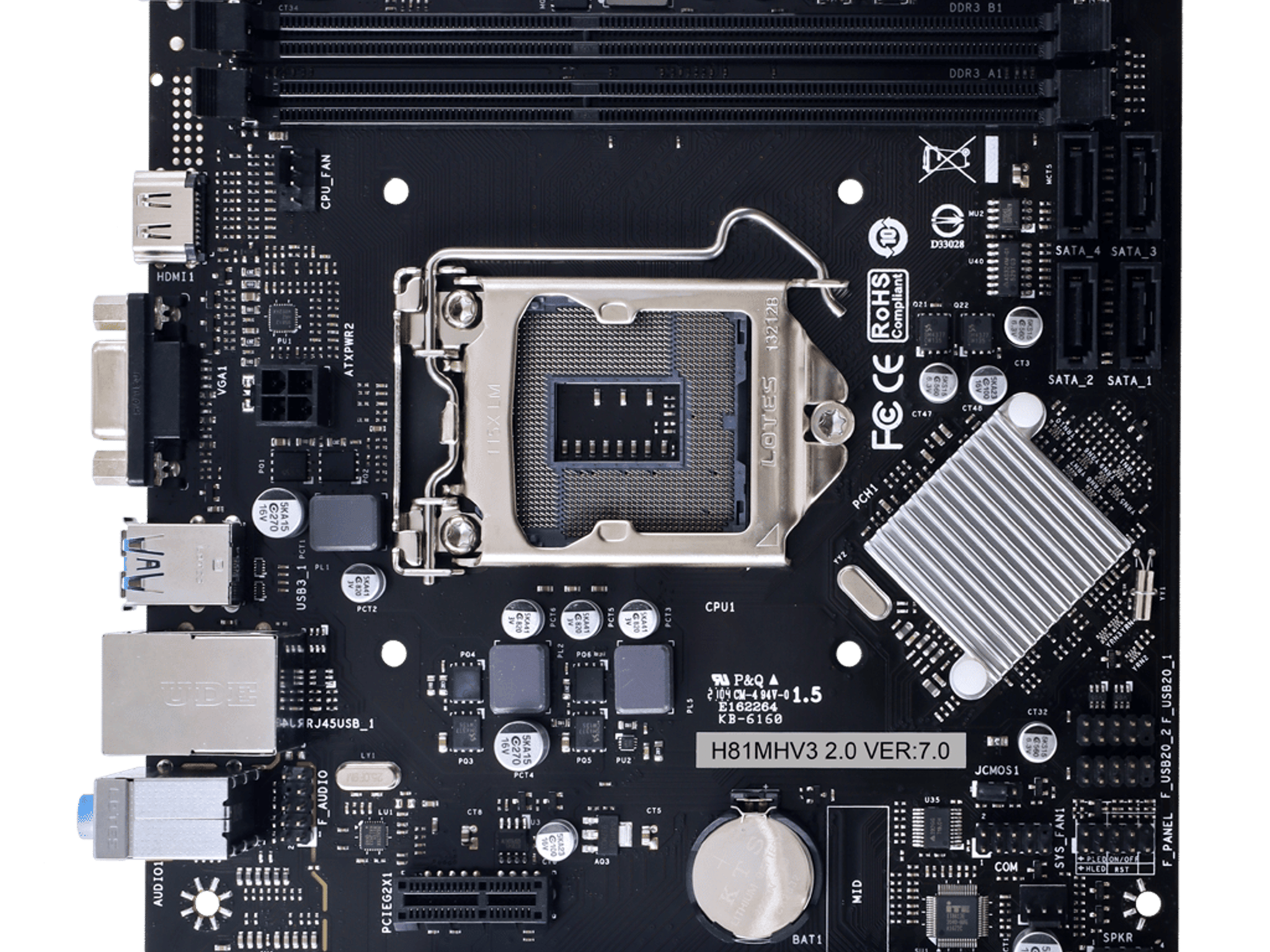 Biostar H81MHV3 2.0 Intel H81 LGA 1150 MicroATX Desktop Motherboard