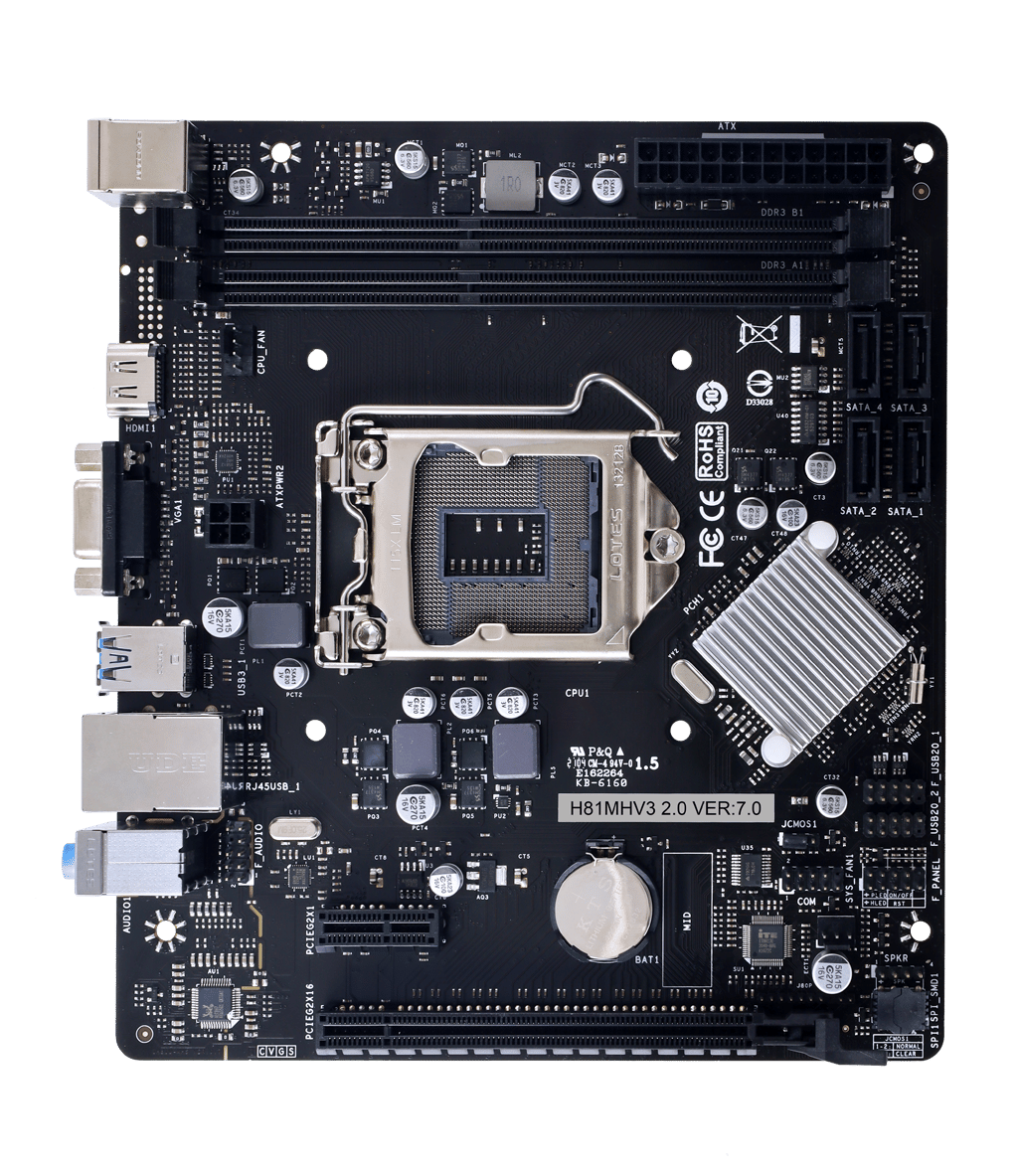 Biostar H81MHV3 2.0 Intel H81 LGA 1150 MicroATX Desktop Motherboard