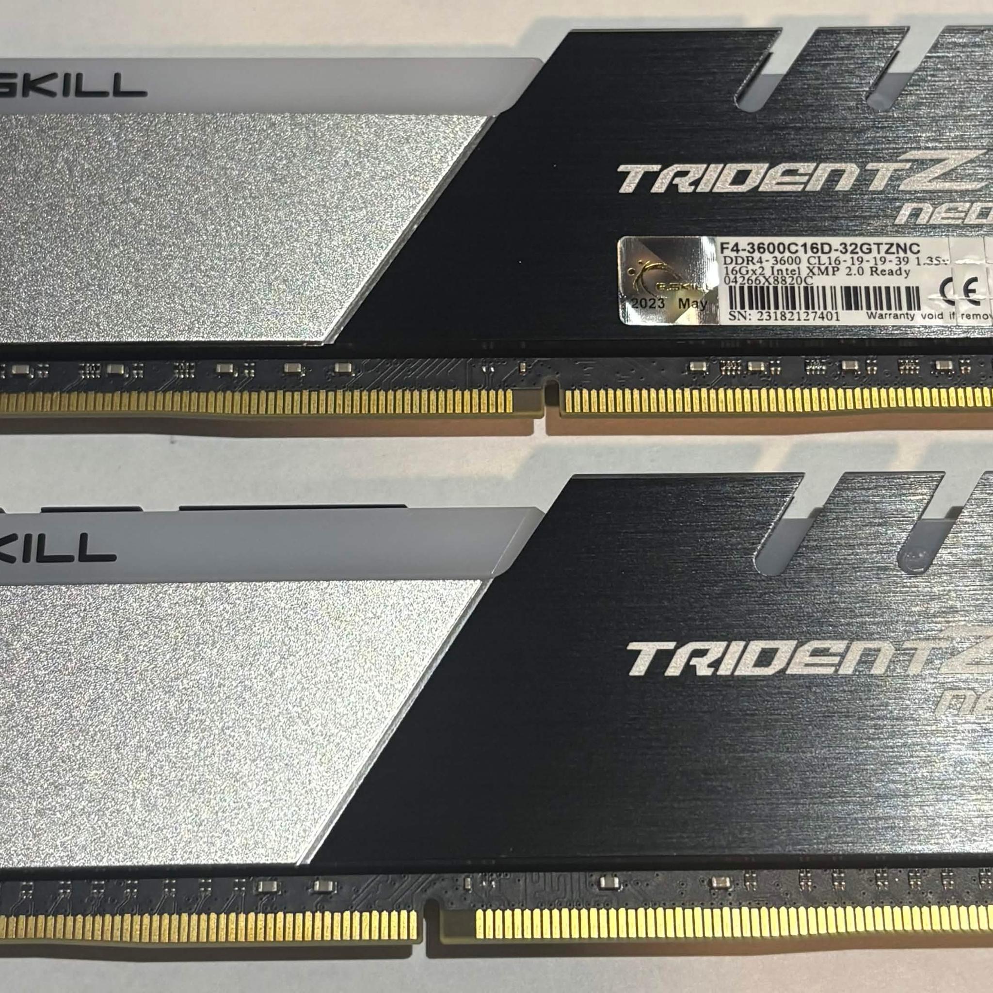 G.SKILL Trident Z Neo 32GB (2x16GB) DDR4 3600MHz CL16 Memory Kit | Ryzen Optimized | Tested Working