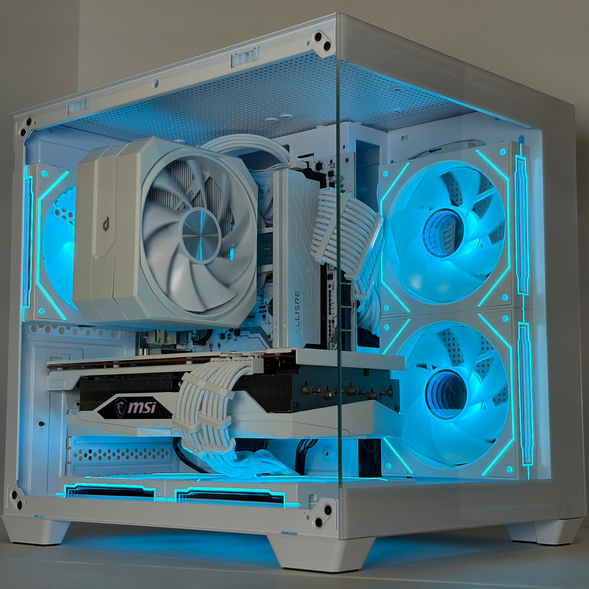 🔥 Arctic Halo | RX 6700 XT + Ryzen 5 5600 | All-White Gaming PC | 16GB RAM