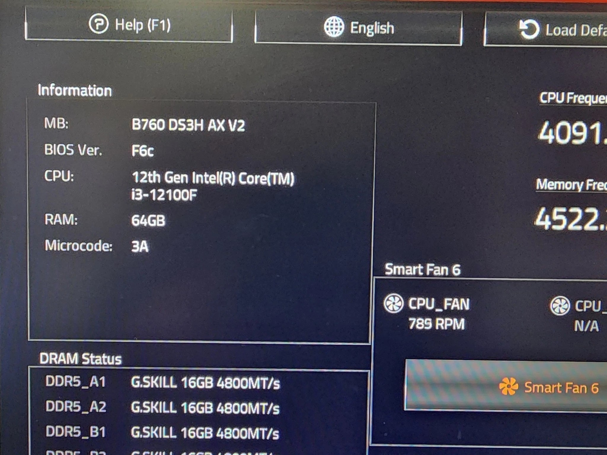 UPDATED BIOS GIGABYTE B760 DS3H AX V2 WIFI DDR5 LGA 1700 ATX MOTHERBOARD