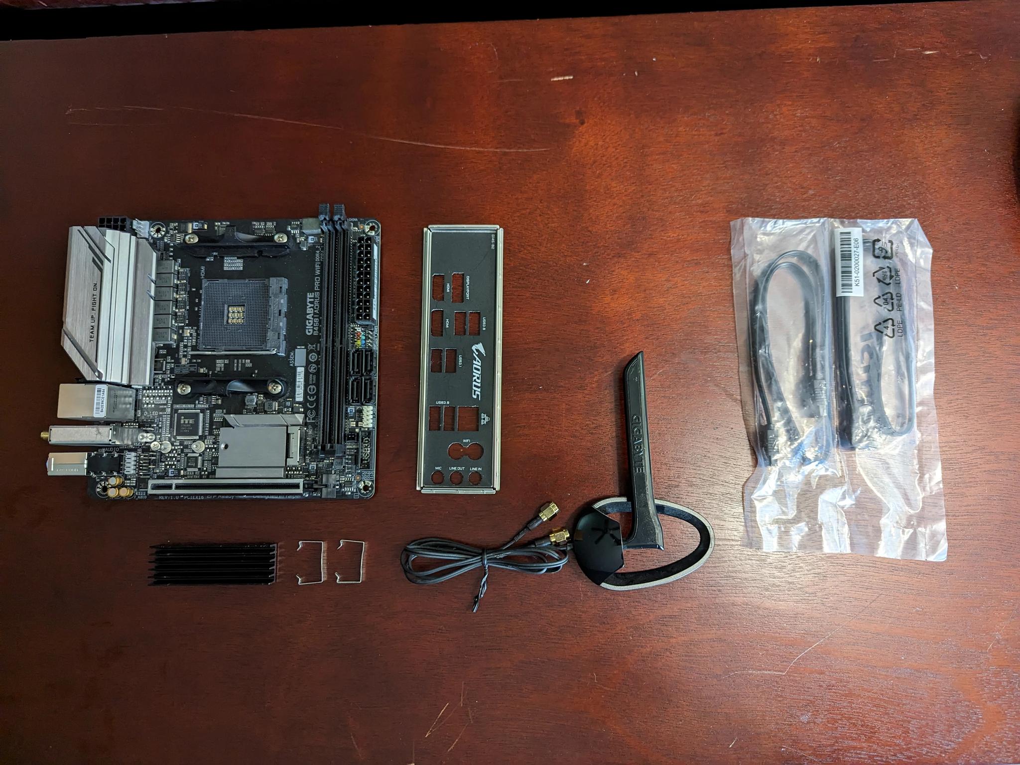 Gigabyte B450 I Aorus Pro Wifi Mini ITX Motherboard with Box/Accessories