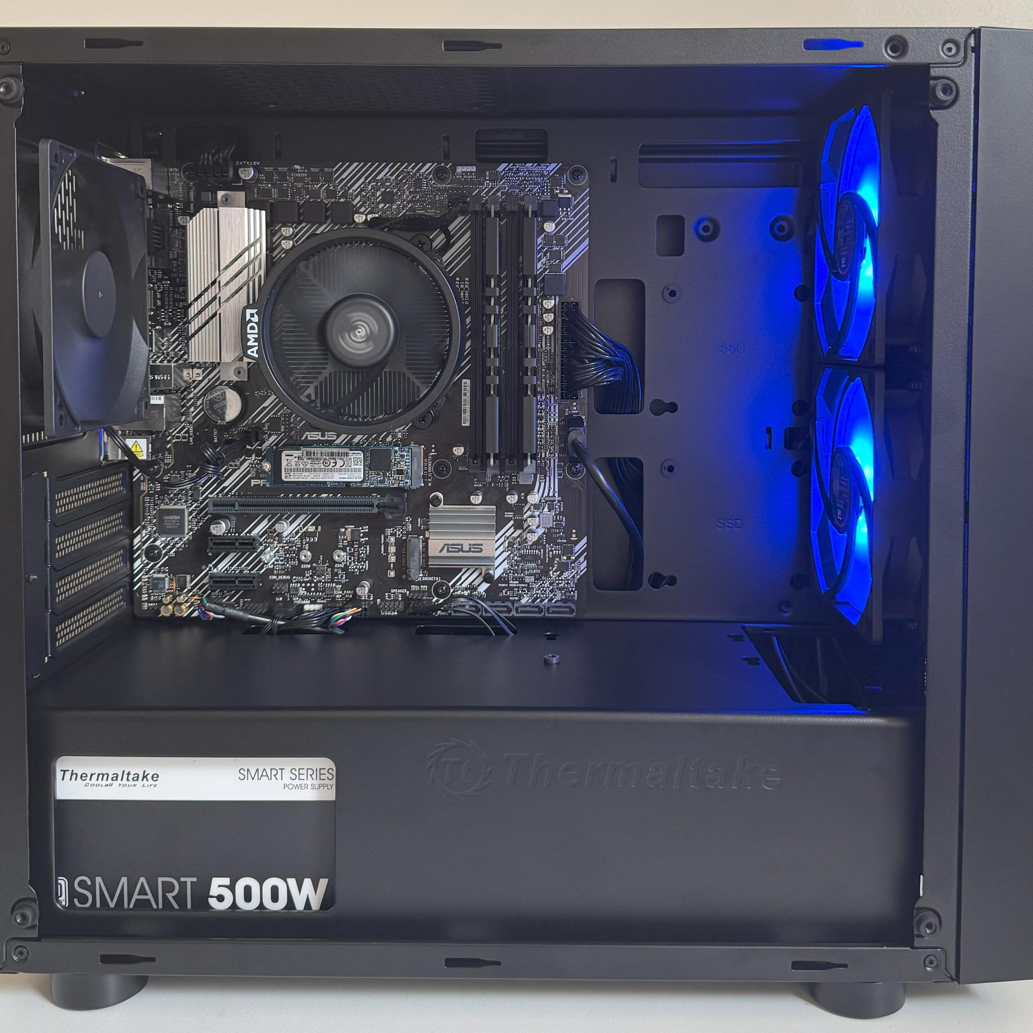 AMD Ryzen 5 5600GT Gaming PC Radeon Vega 7 Graphics ASUS B550M-A B550 Thermaltake Versa H18 Case