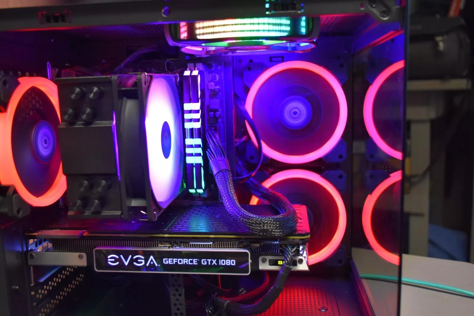 Gaming PC Intel I 5 9400 16 GB of RAM RGB GPU 1080 8 GB 1TB NVME+ 500GB HHD Custom built