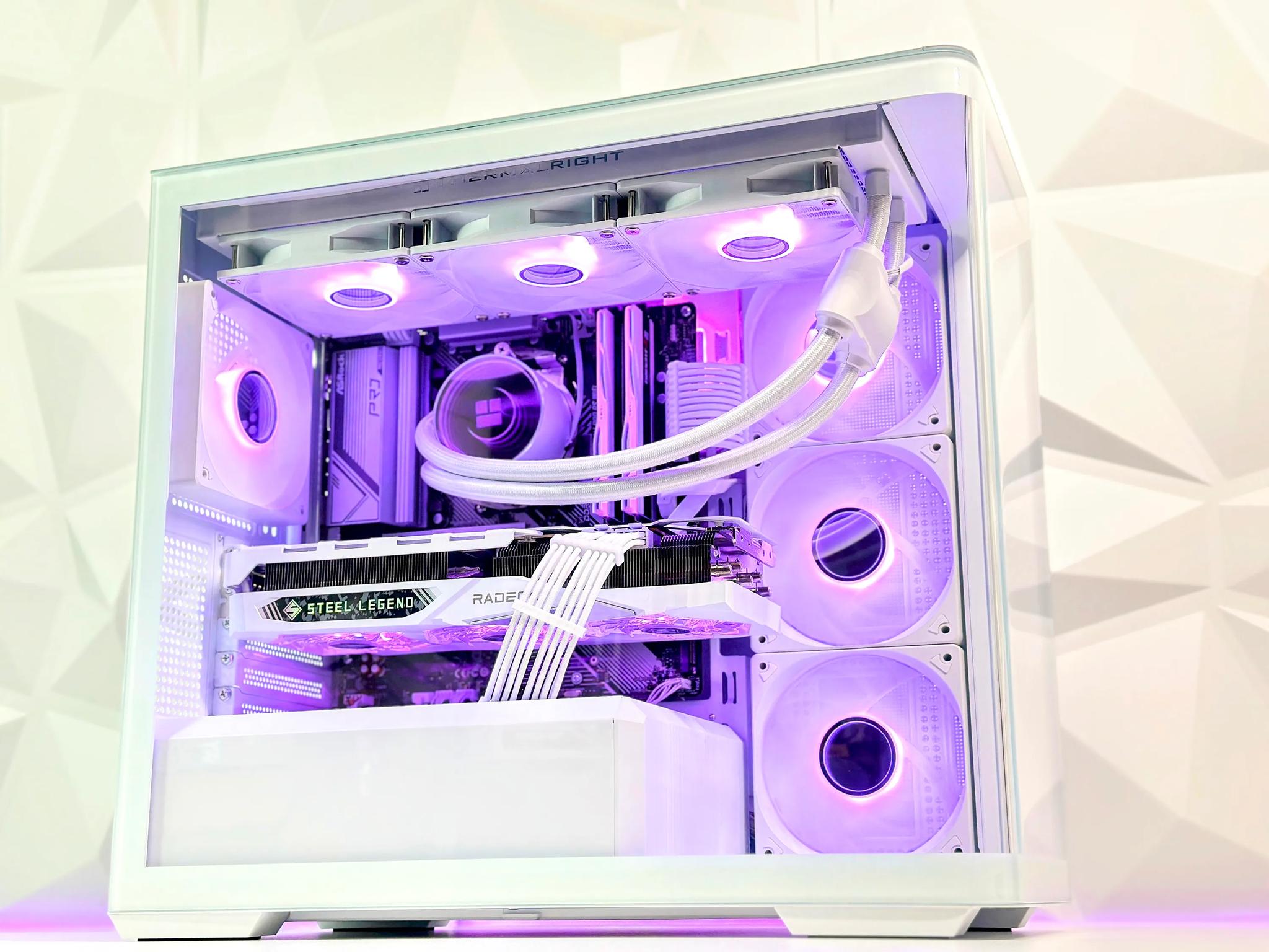 🤍👁️‍🗨️Liquid Cooled Gaming PC◊AMD RX 7800 XT 16GB◊AMD Ryzen 5 7500F◊32GB DDR5◊1TB SSD