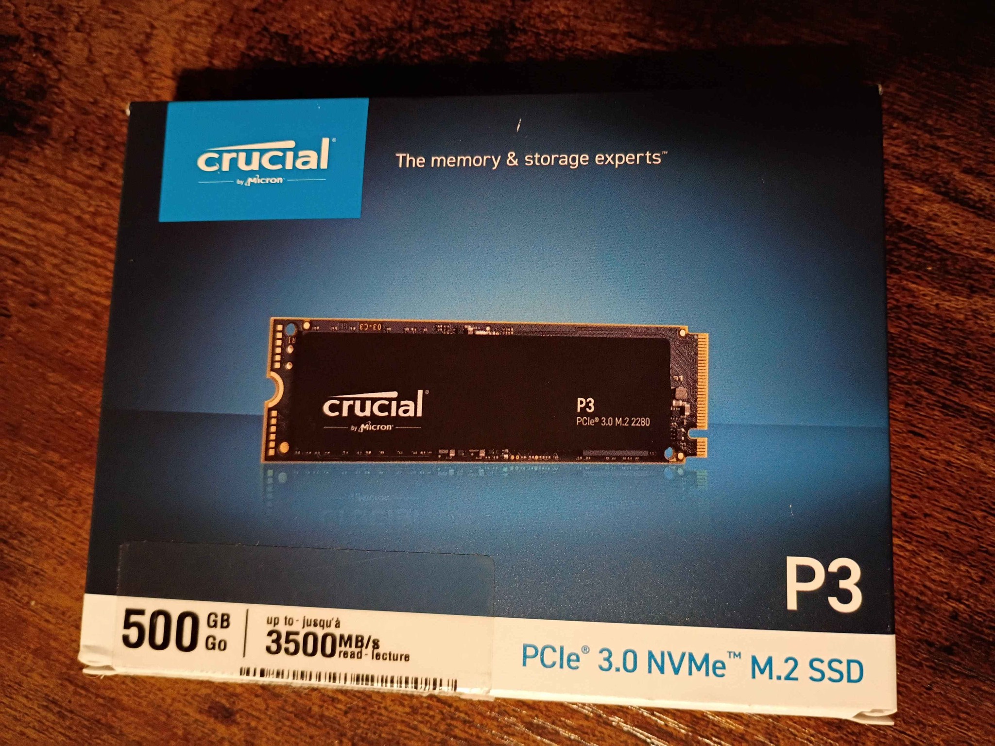 Crucial P3 PCIe Gen3 NVMe 500GB SSD