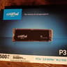 Crucial P3 PCIe Gen3 NVMe 500GB SSD