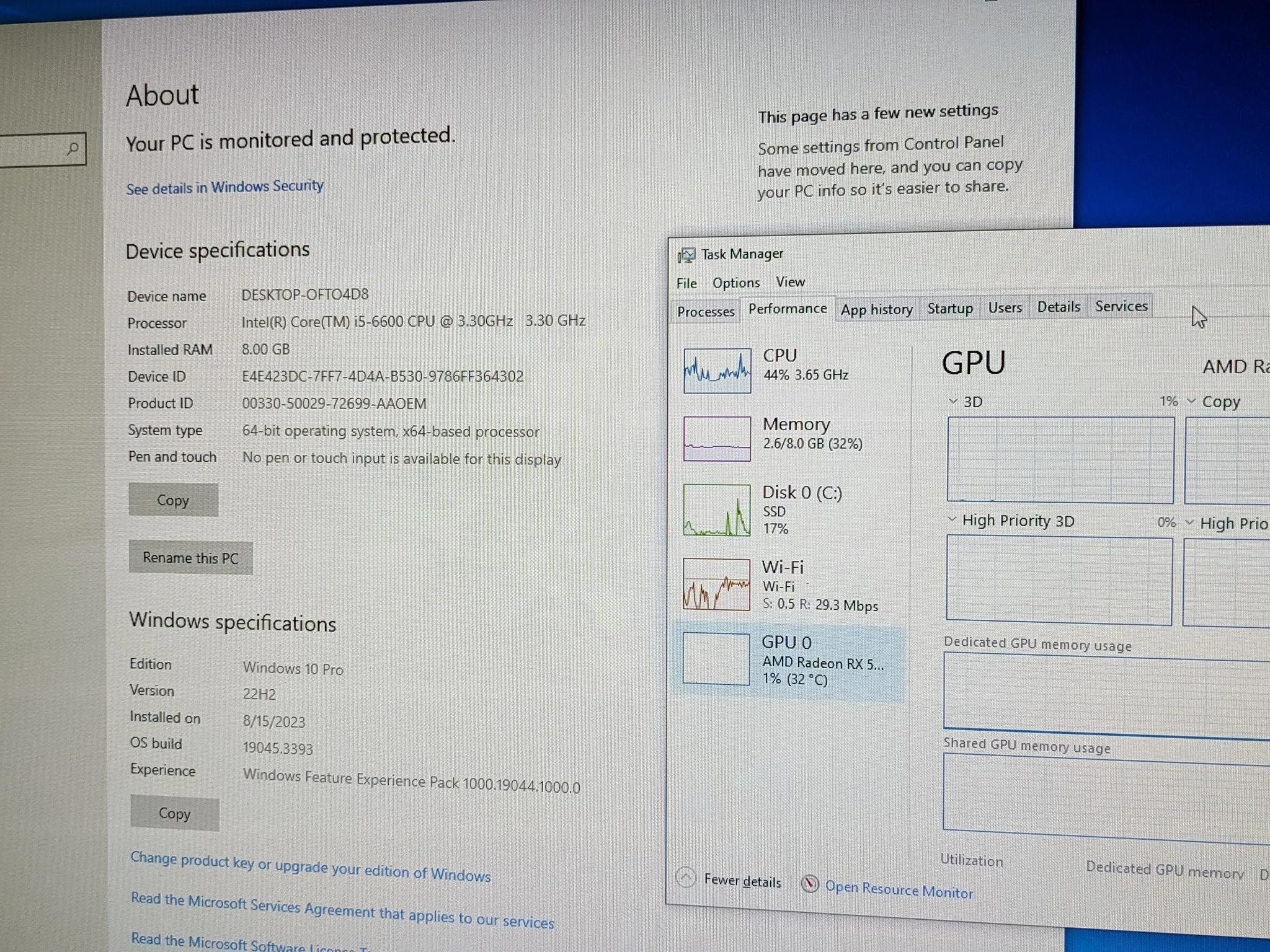 GamerSxin Custom 1440p Gaming PC, i5-6600, 5600XT, 8GB DDR4, 1TB SSD.