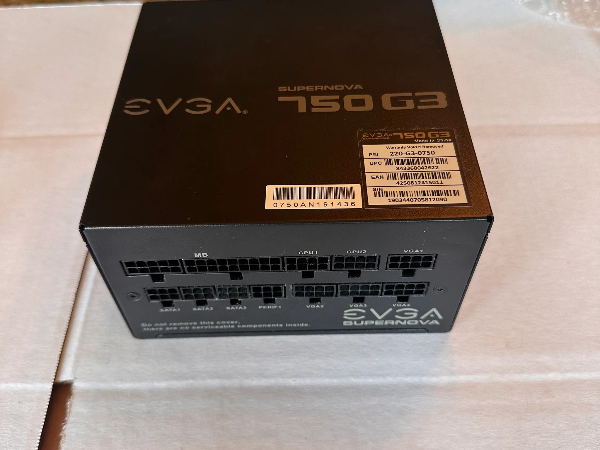 EVGA 750 G3 SuperNova, 80+ Gold Full Modular Power Supply